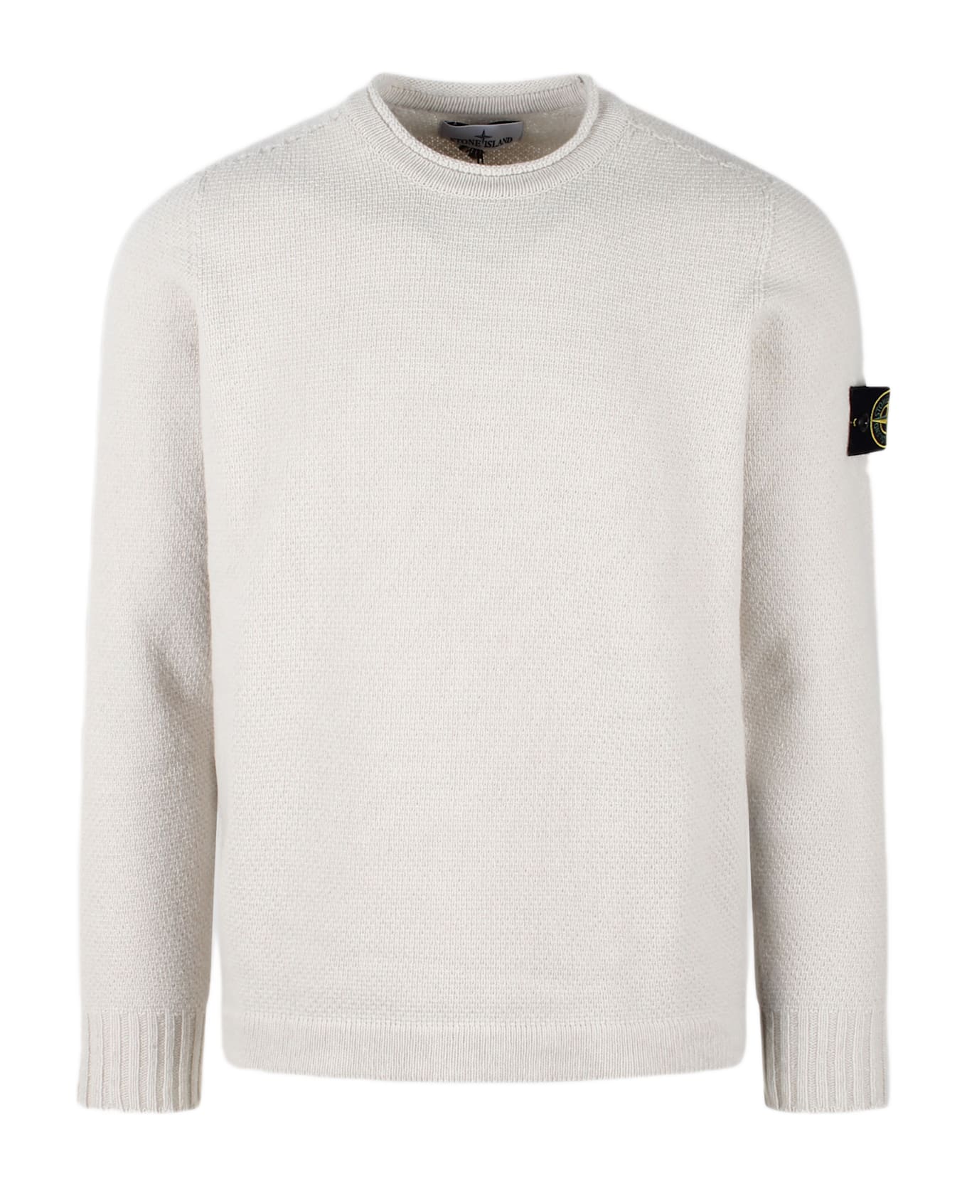 Stone Island Badge Logo Sweater - Nude & Neutrals