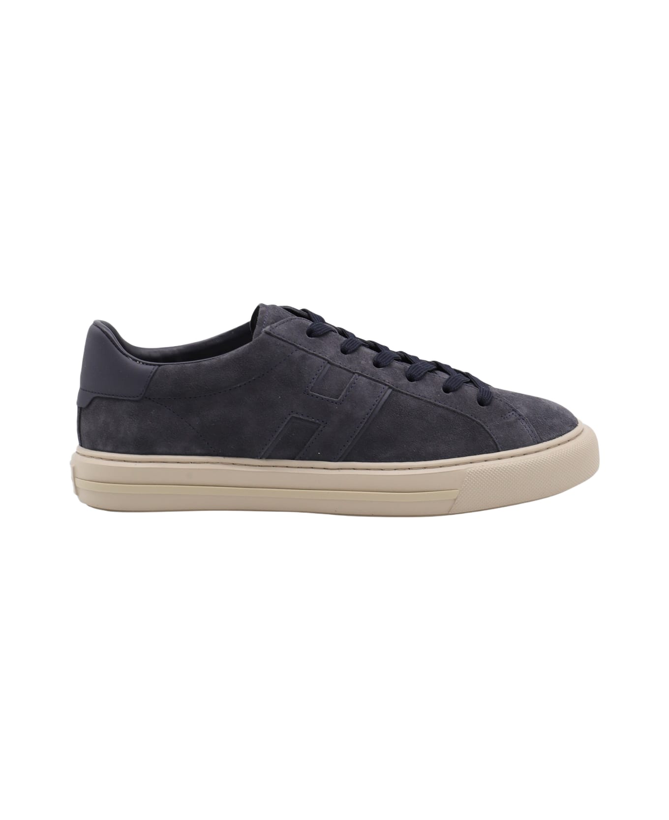 Hogan Navy Blue Leather Sneakers - Blue