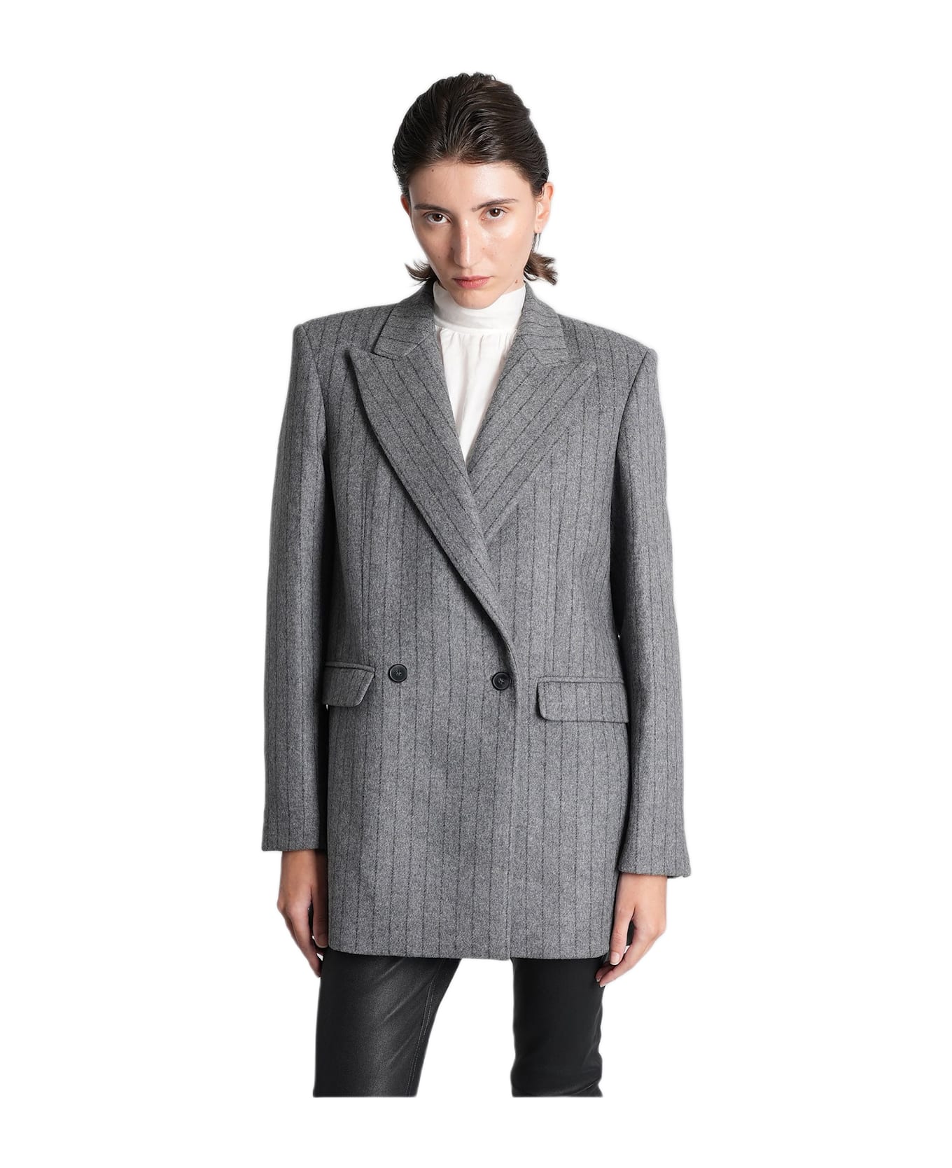 IRO Nimi Blazer In Grey Wool - grey