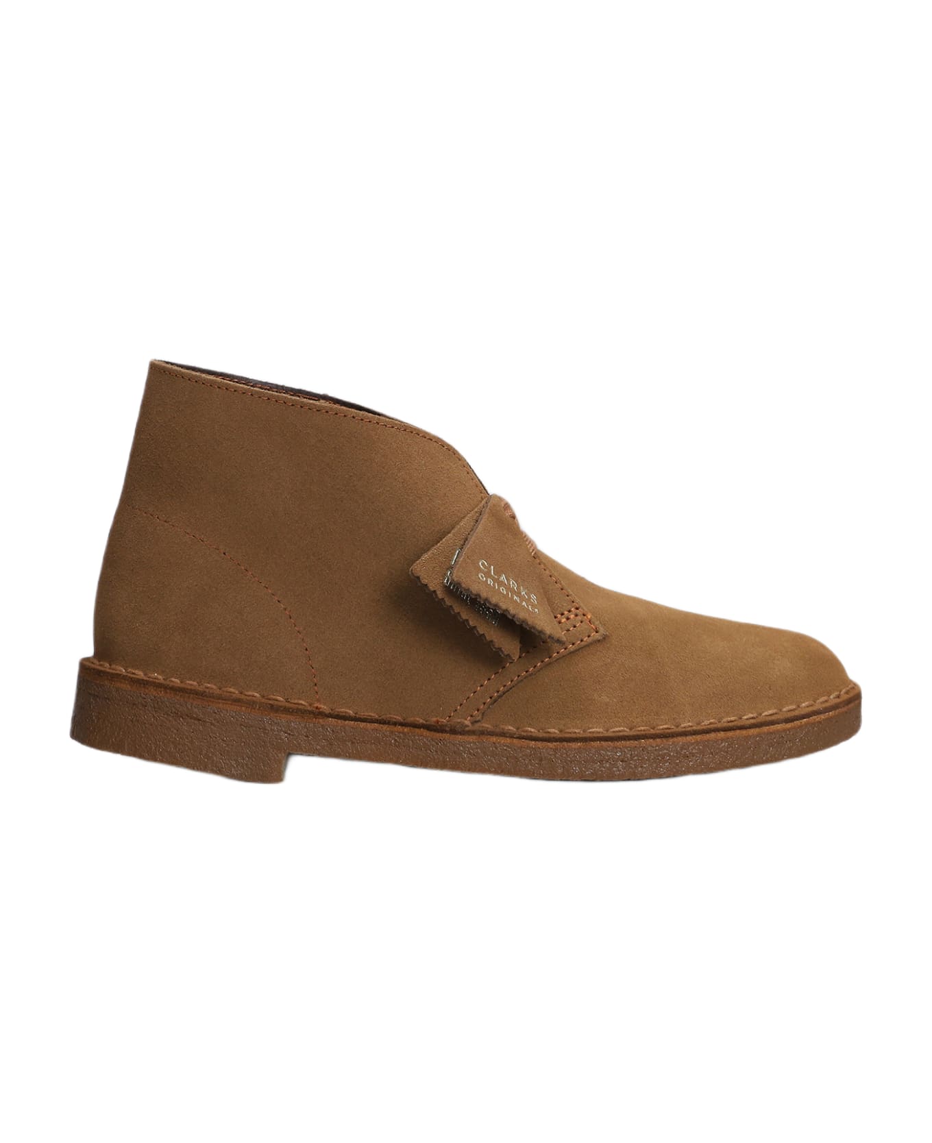 Clarks Desert Boot Lace Up Shoes In Brown Suede - brown