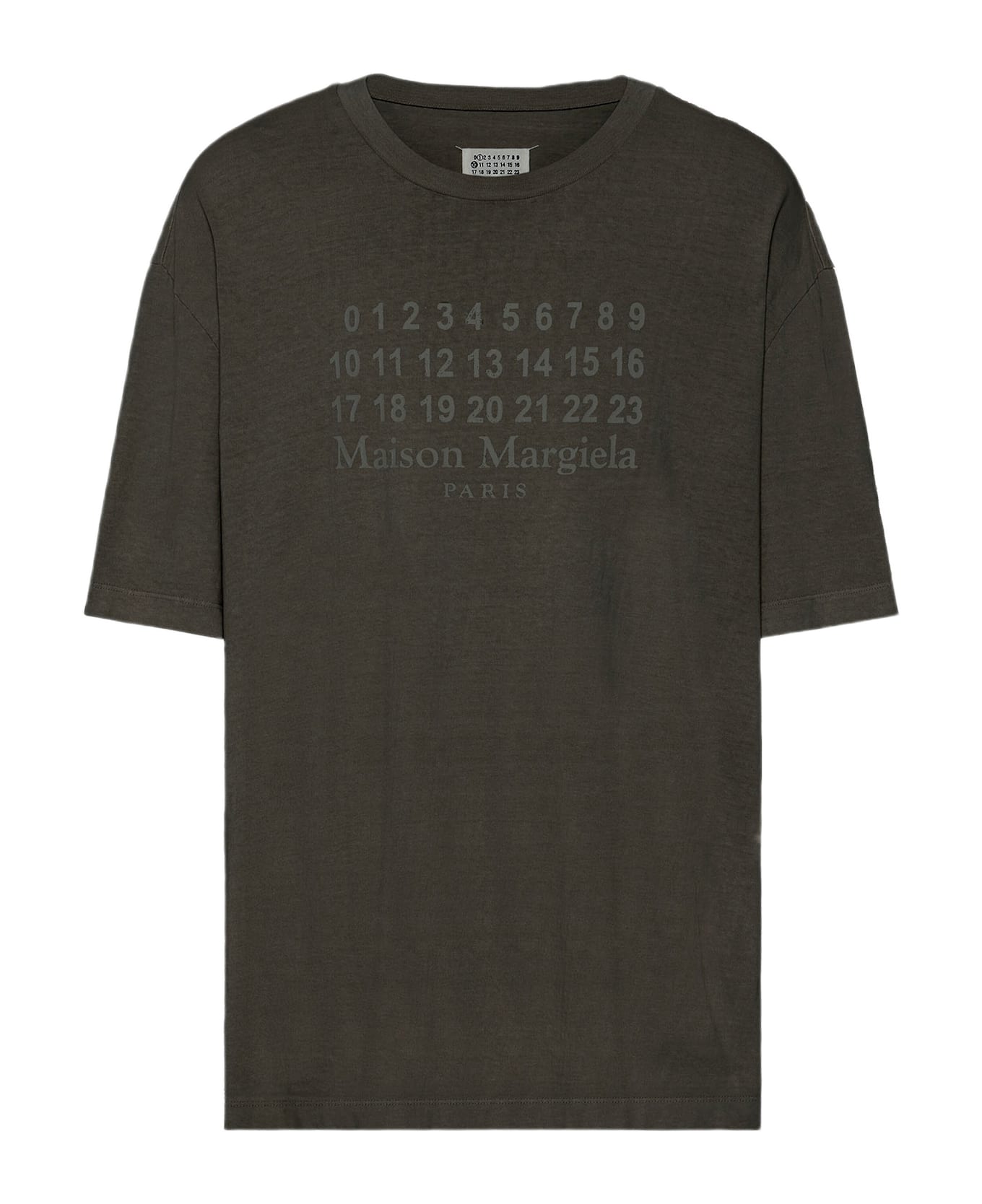 Maison Margiela Cotton T-shirt With Print - Grey