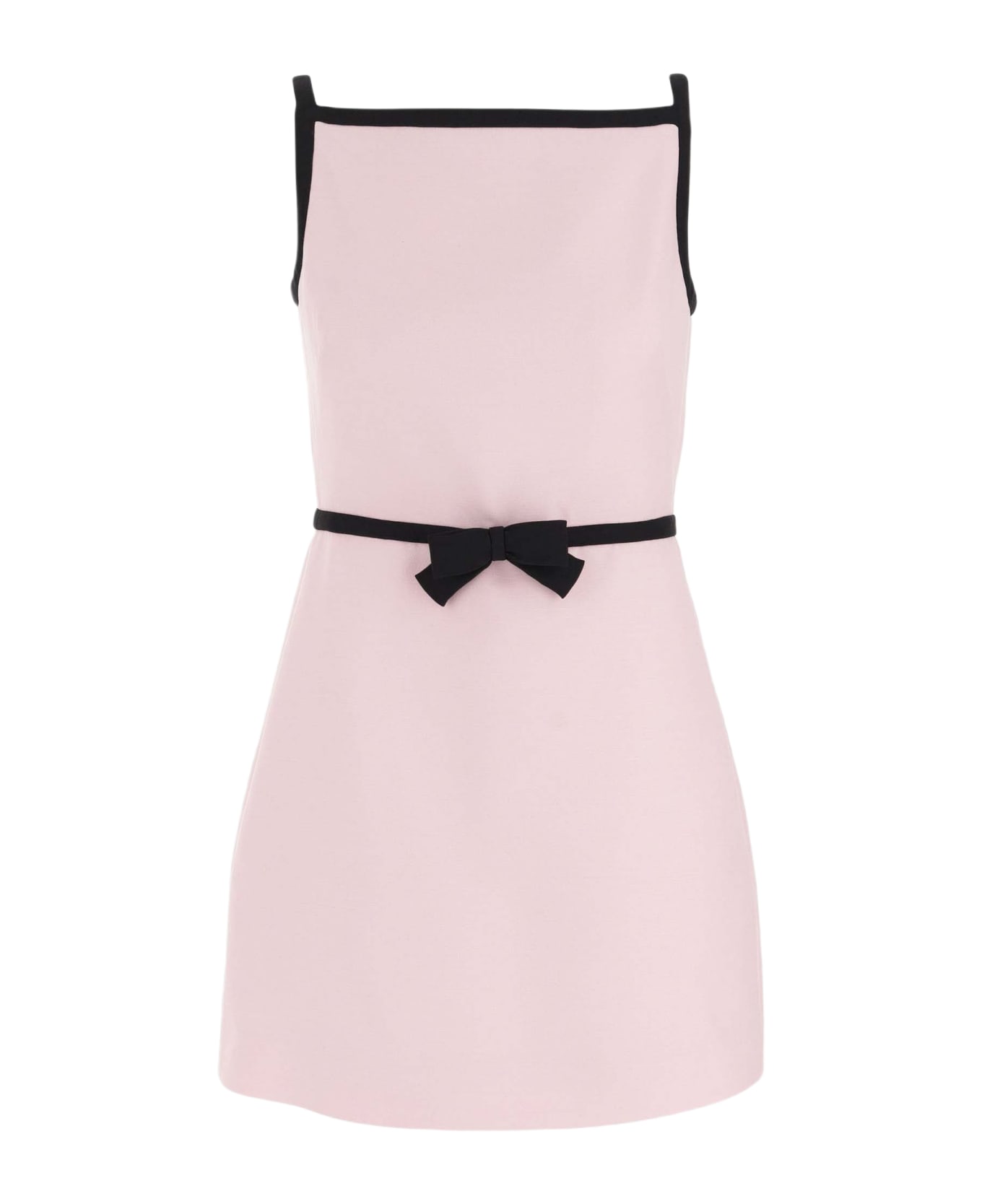 Valentino Wool And Silk Blend Mini Dress - Pink