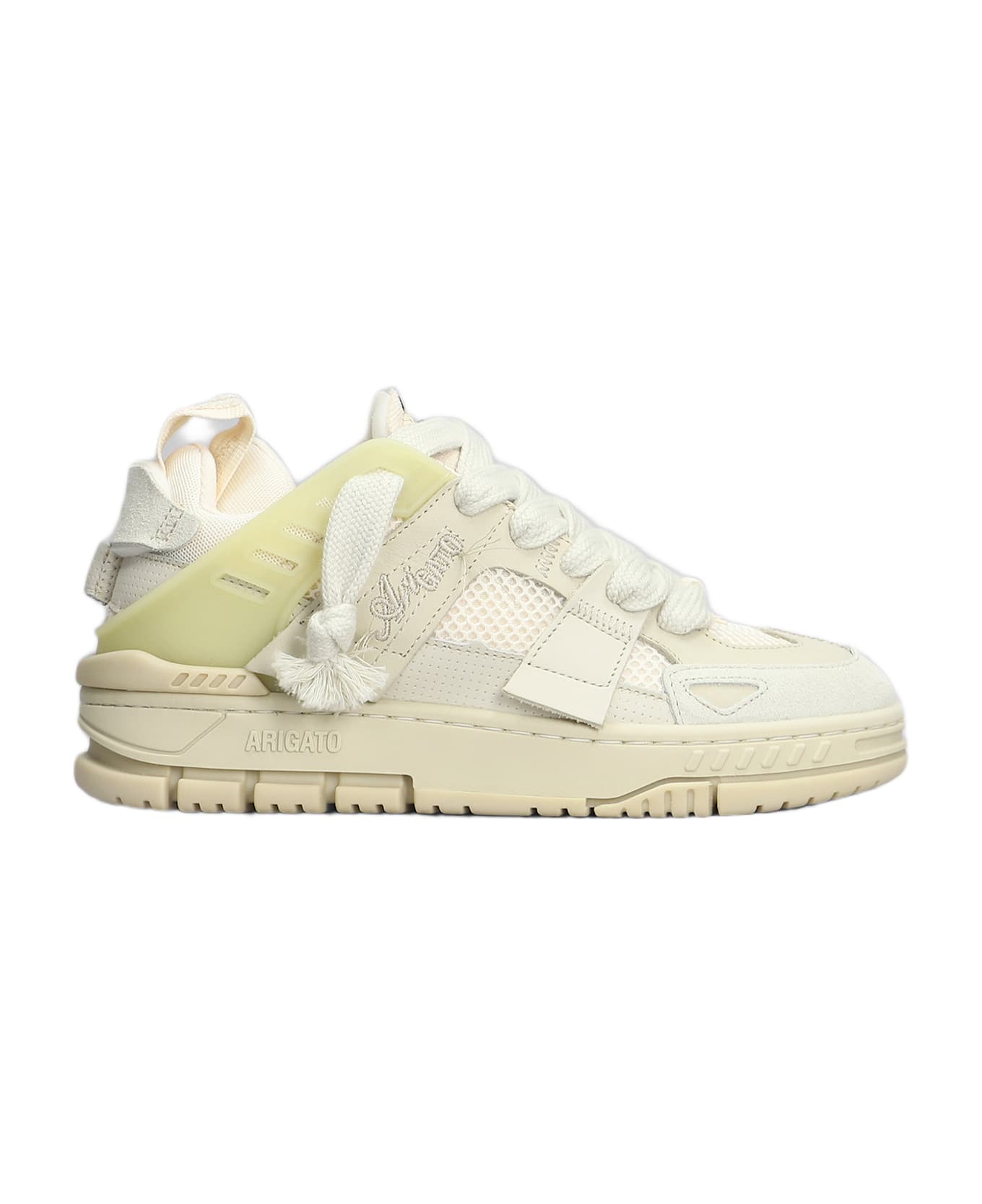Axel Arigato Area Patchwork Sneakers In Beige Suede And Leather - NEUTRALS