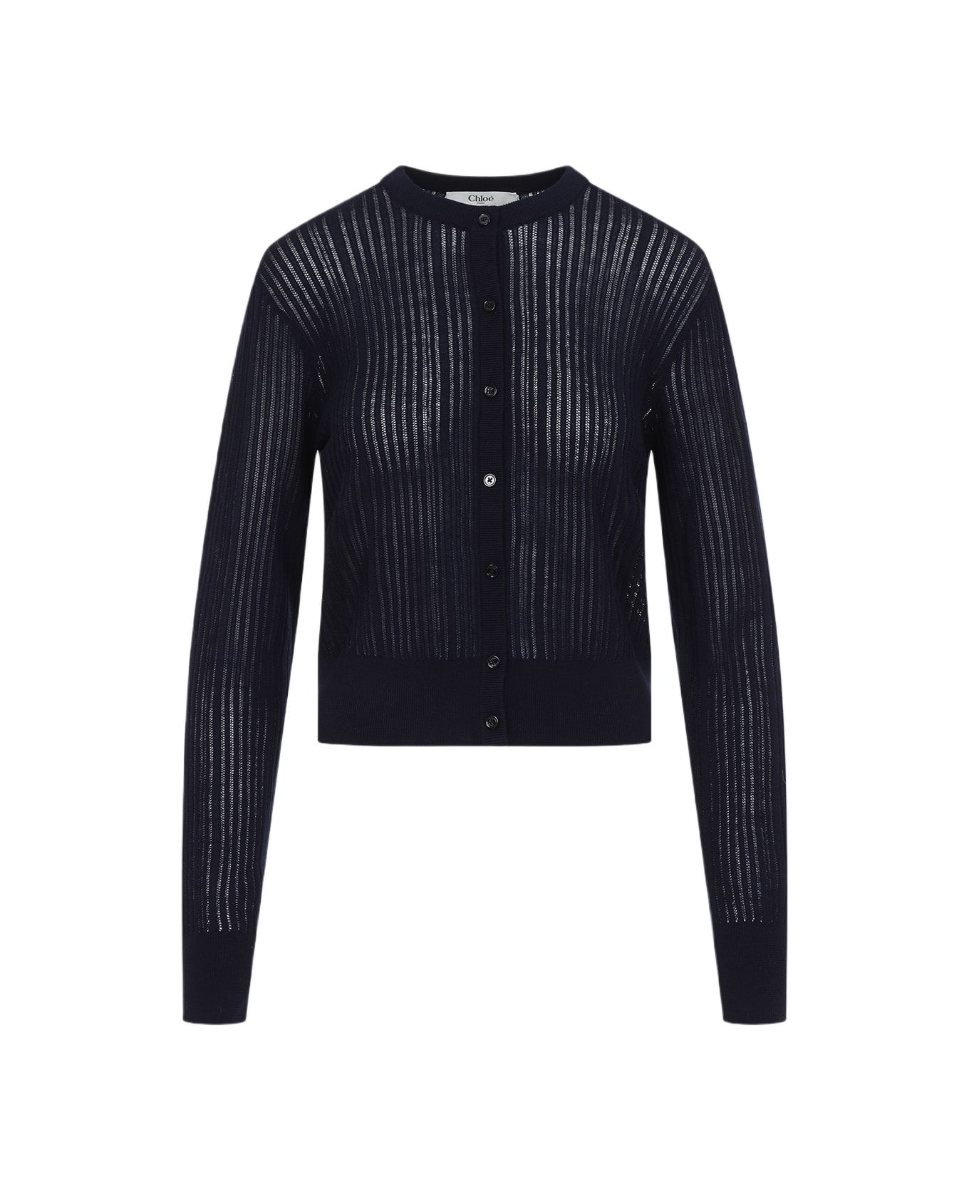 Chloé Wool Cardigan - Navy