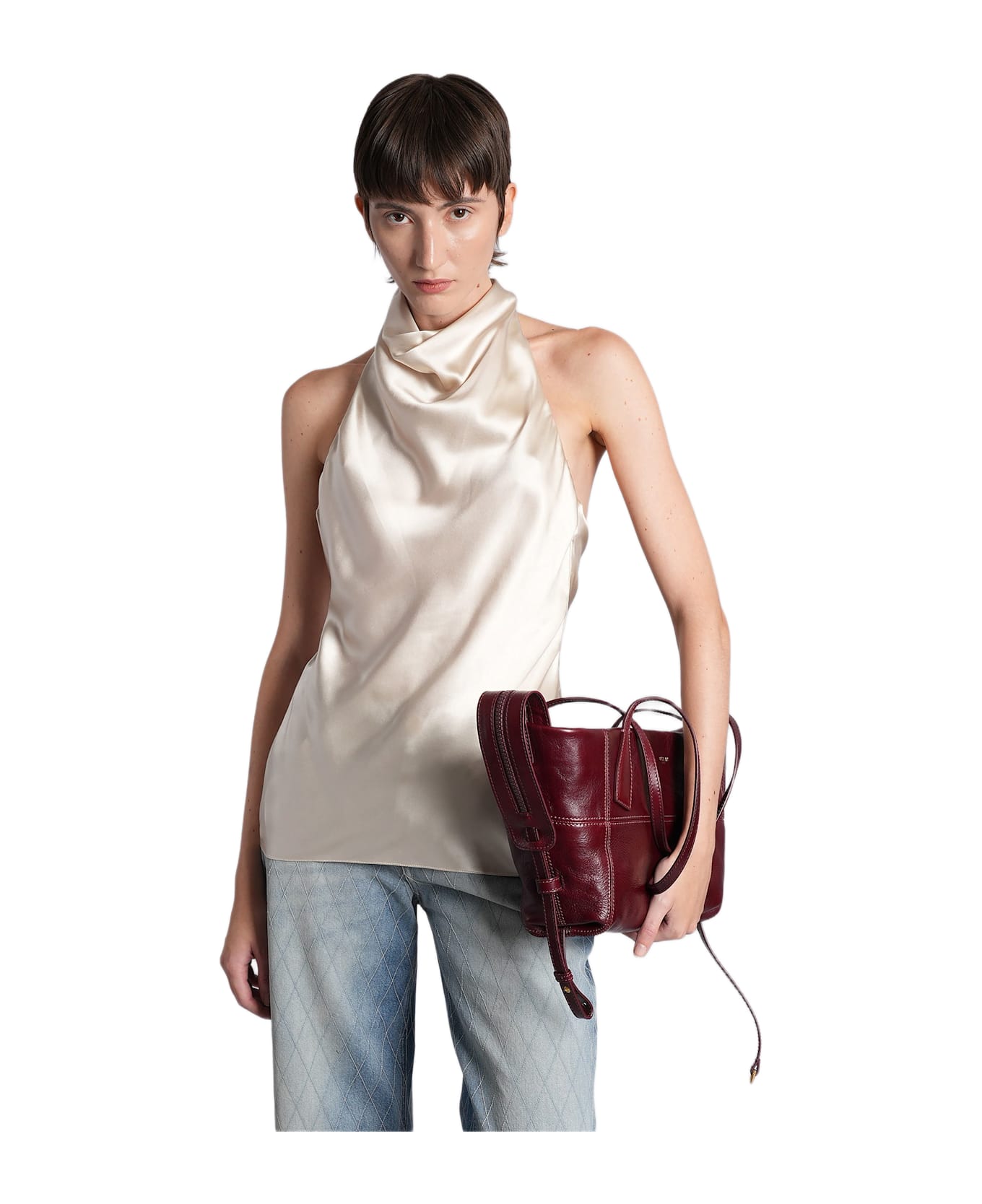 Balmain Topwear In Beige Silk - beige