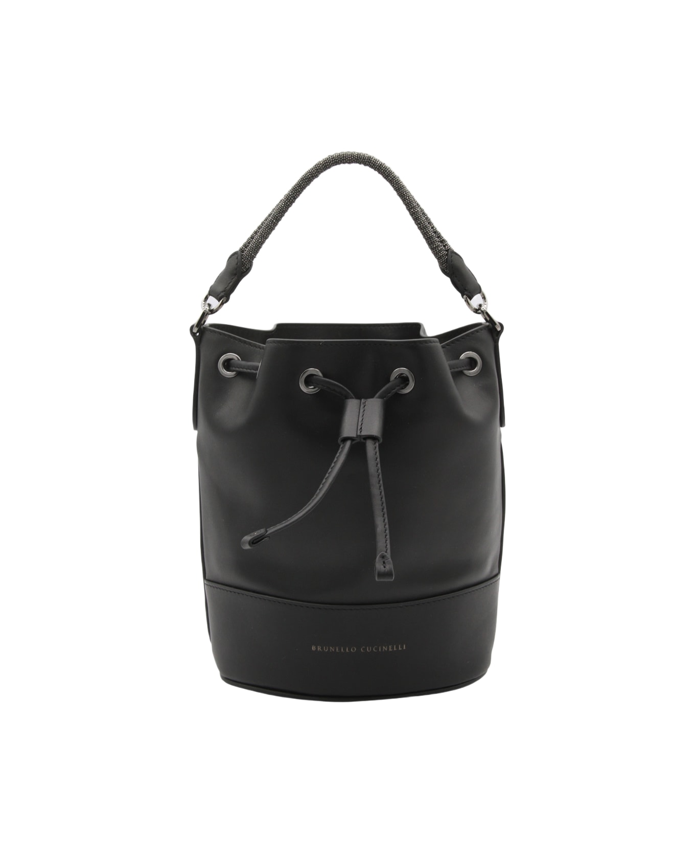 Brunello Cucinelli Black Leather Satchel Bag - Black トートバッグ