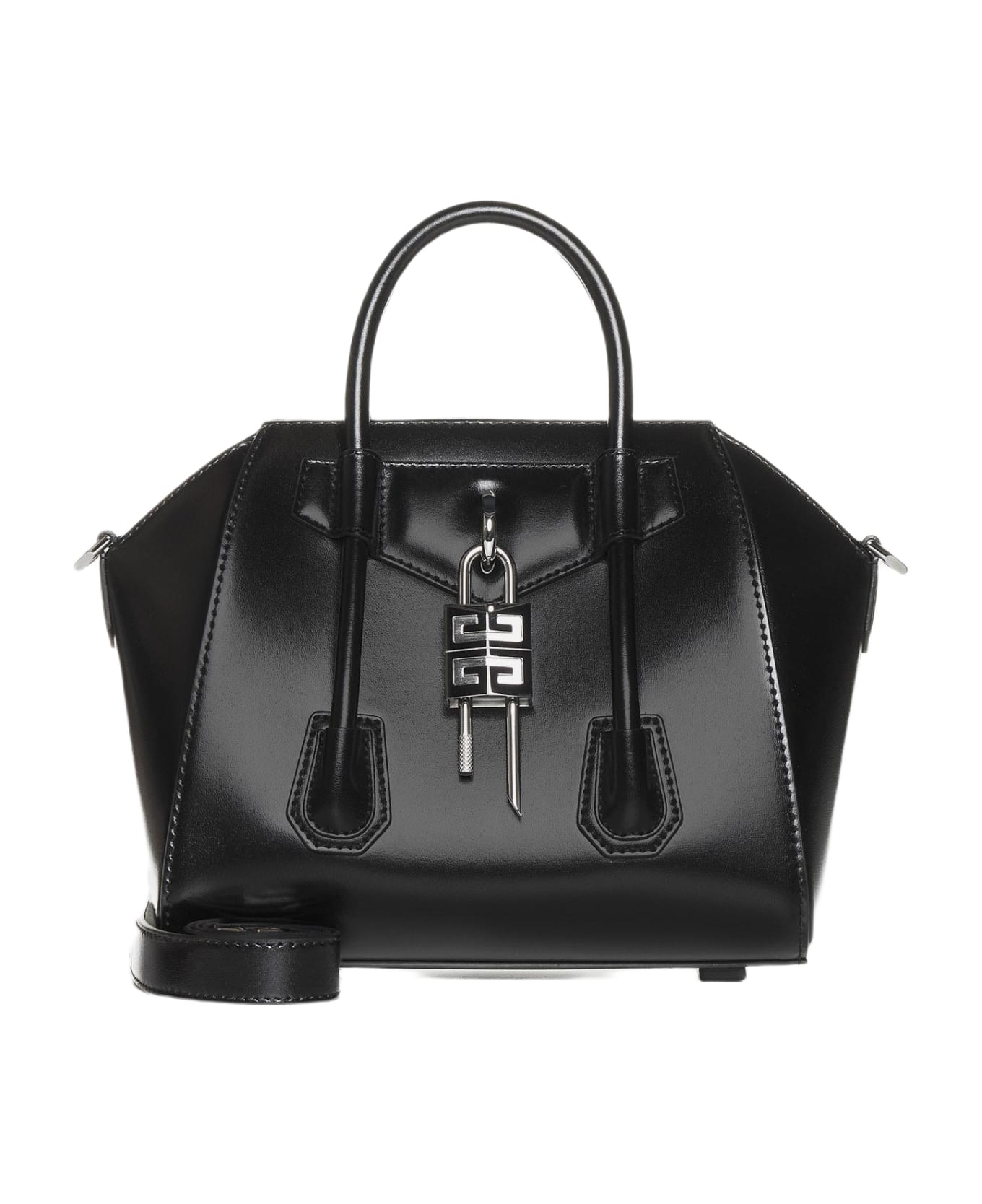 Givenchy Antigona Lock Mini Leather Bag - Black
