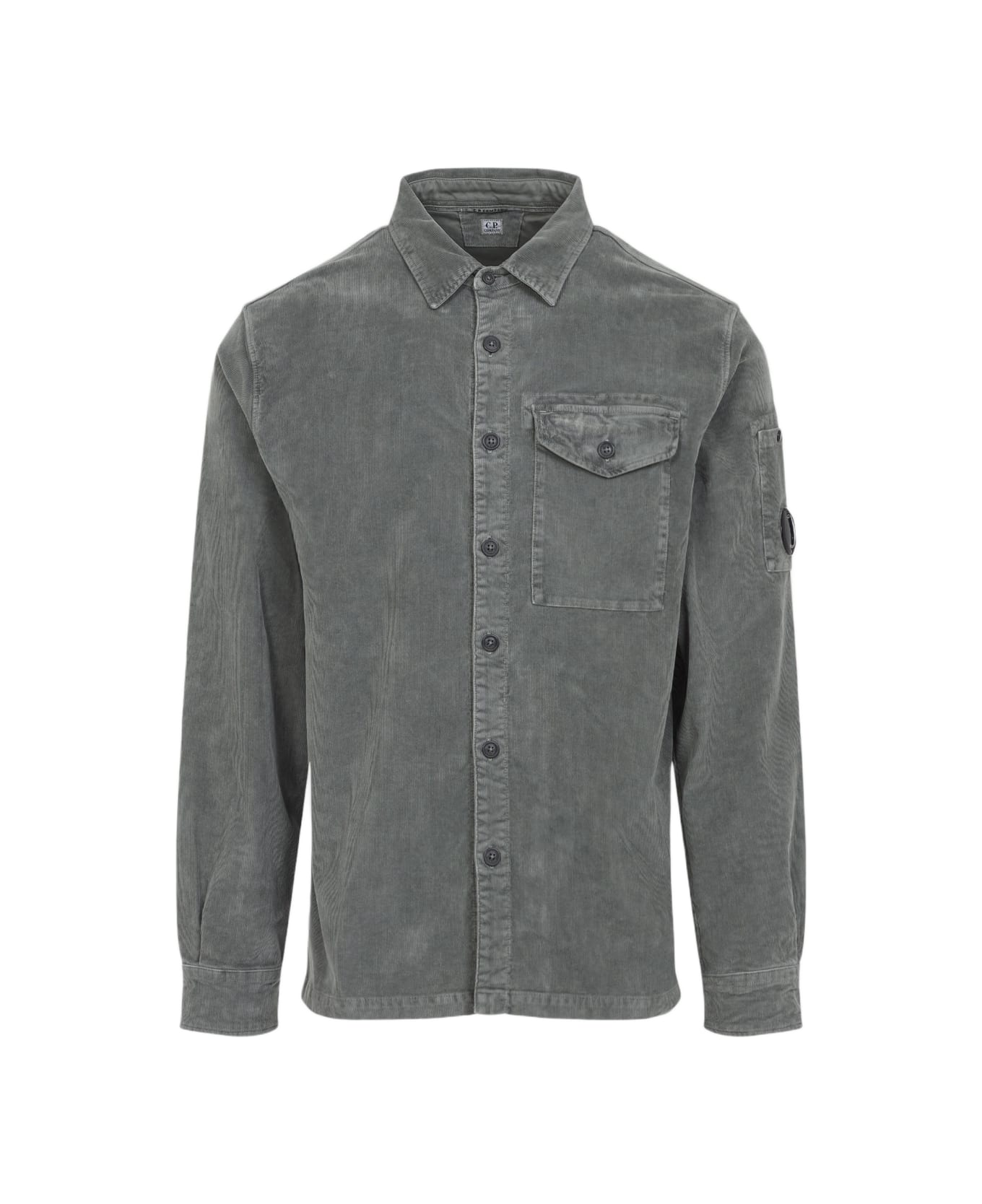 C.P. Company Ls Corduroy Shirt - CHARCOAL
