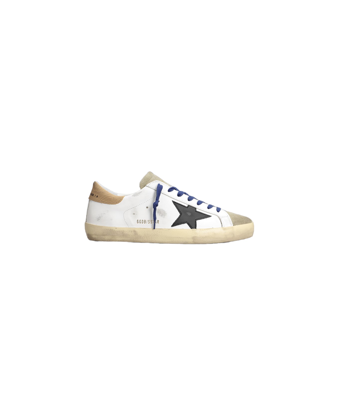 Golden Goose Superstar Sneakers In White Suede And Leather - white