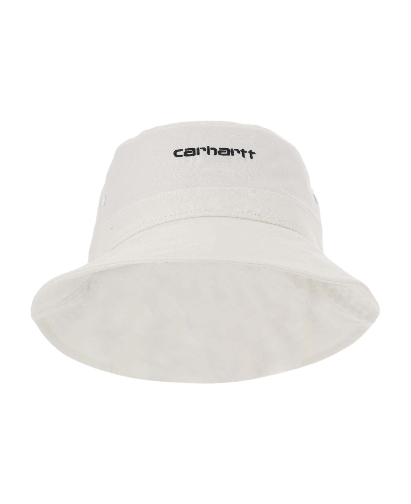 Carhartt Canvas Bucket Hat With Logo - White