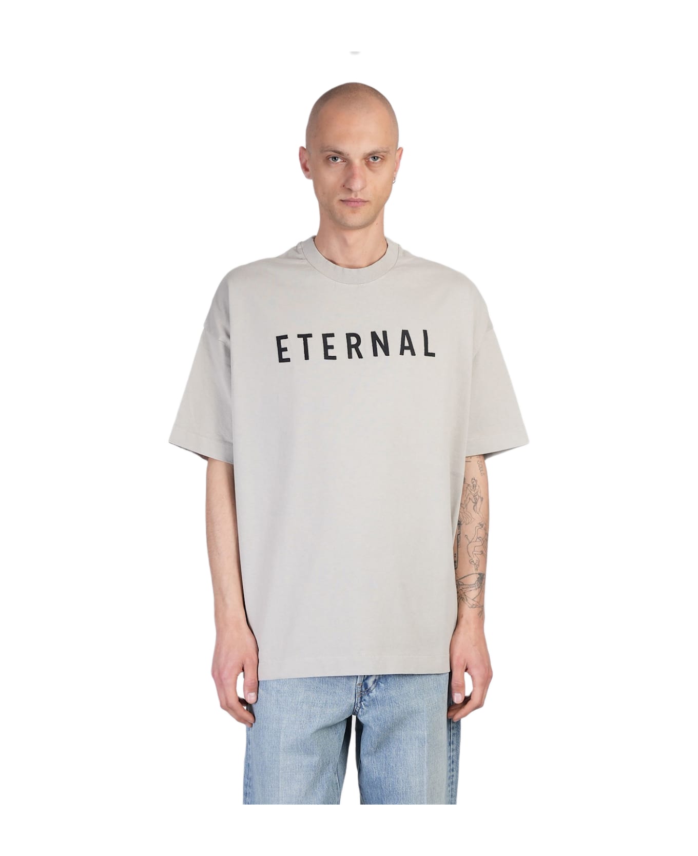 Fear of God T-shirt In Grey Cotton - grey