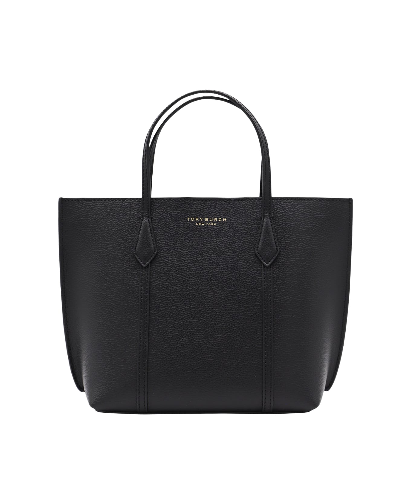 Tory Burch Black Leather Perry Tote Bag - Black