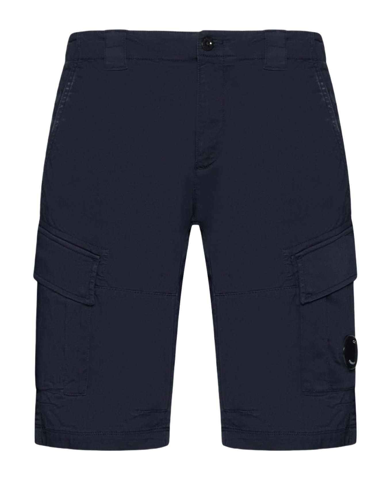 C.P. Company Stretch Cotton Cargo Shorts - Blu
