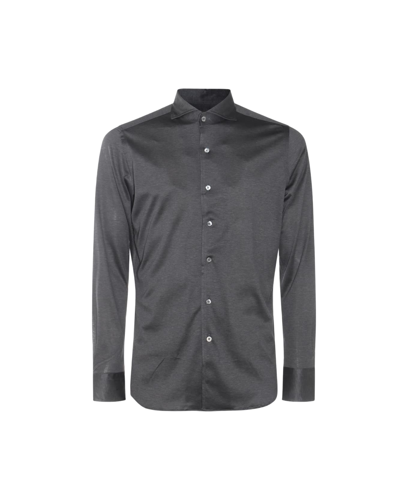 Canali Grey Cotton Shirt