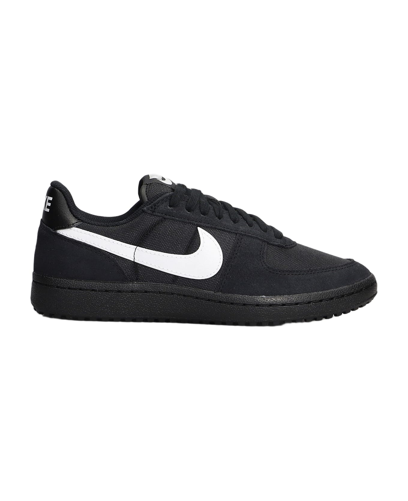 Nike Field General Sneakers In Black Suede And Fabric - black