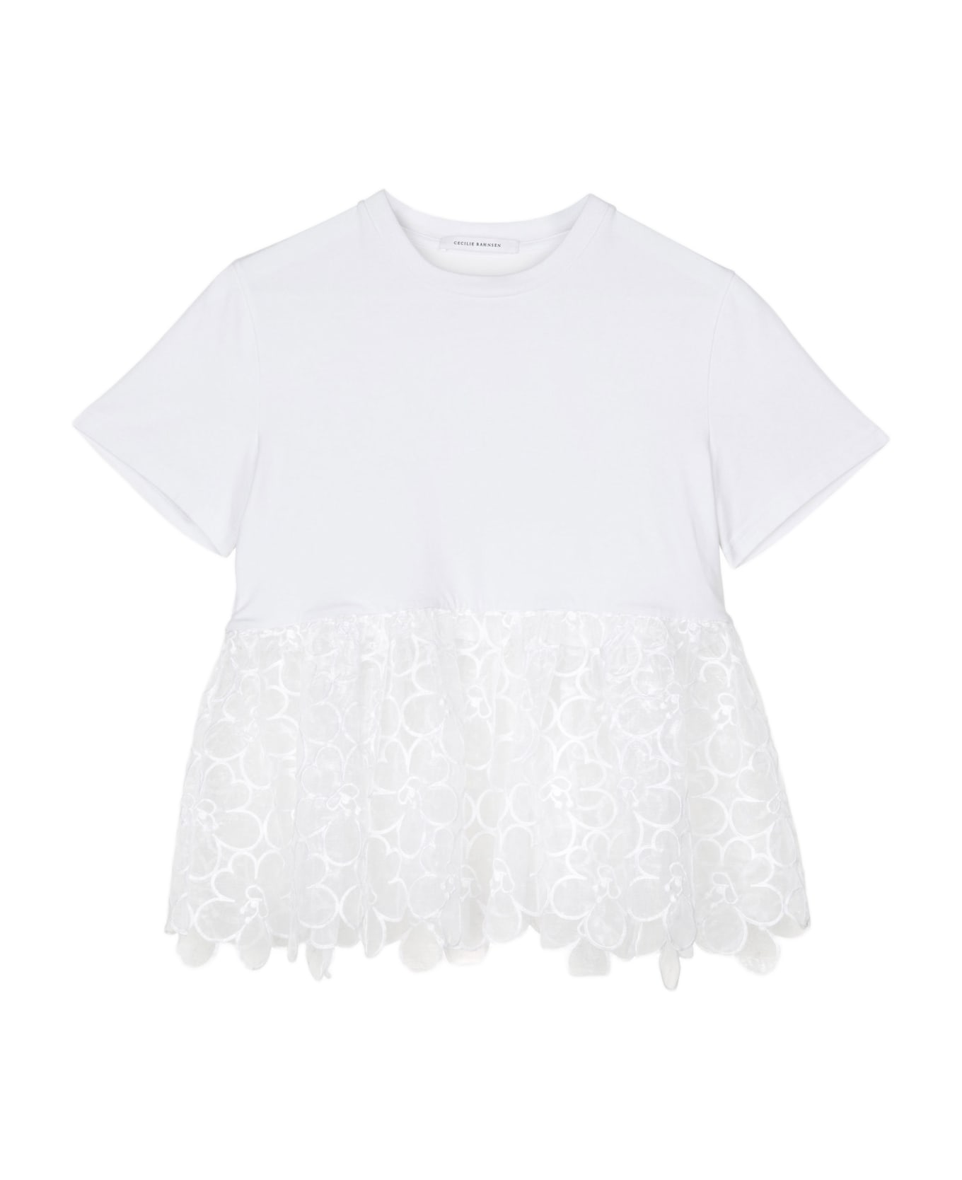 Cecilie Bahnsen Connie T-shirt Jersey - White