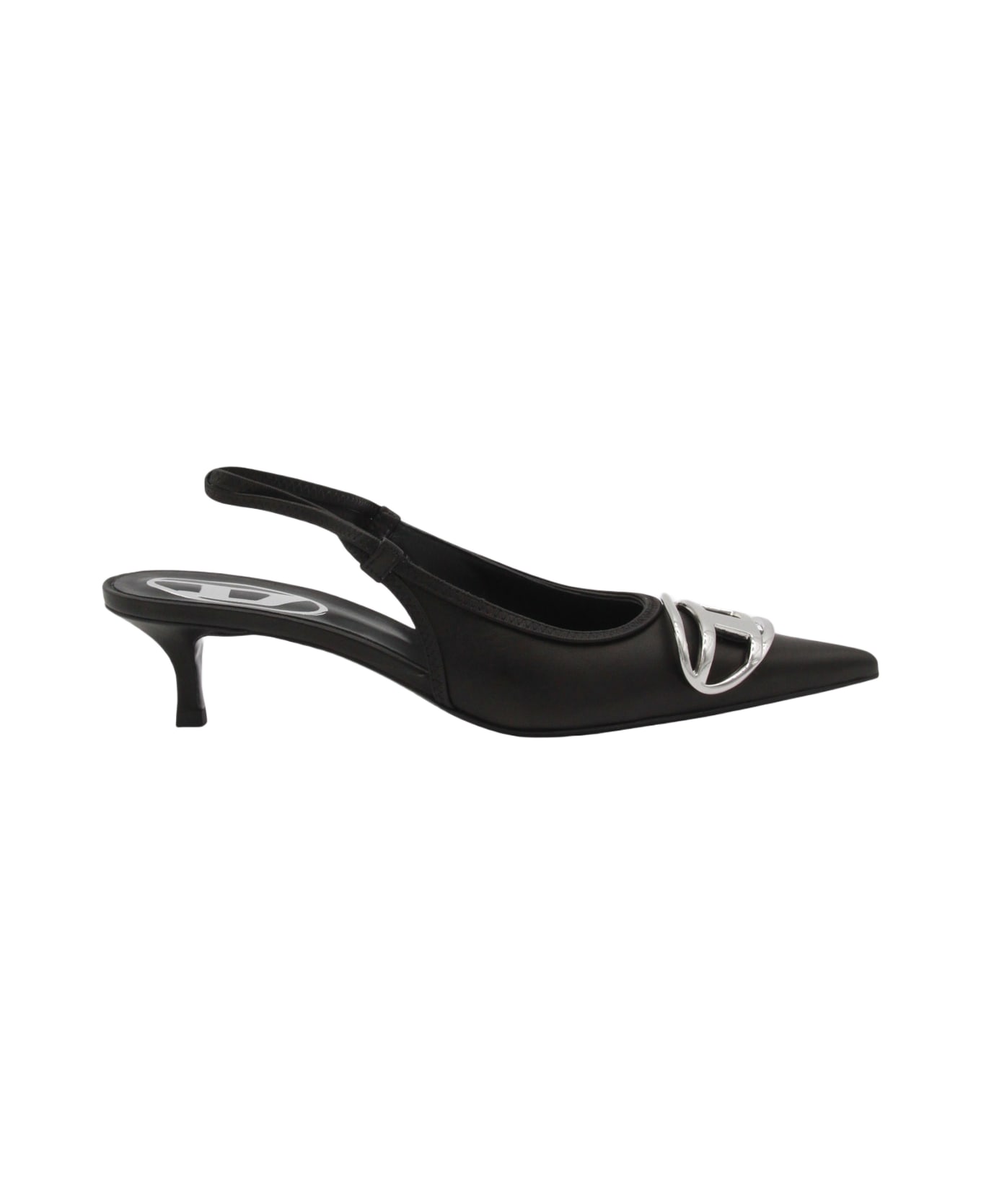 Diesel Black Leather D Venus Pumps - Black