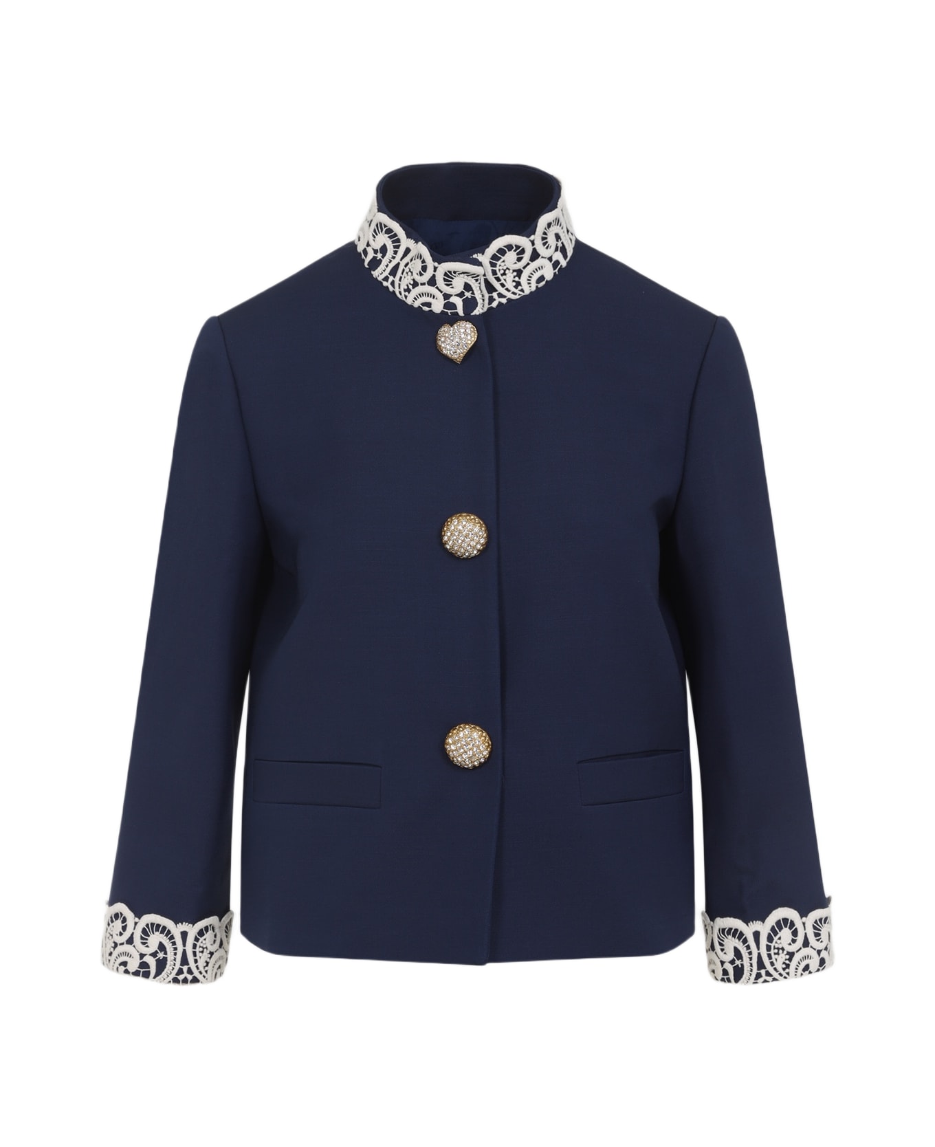 Valentino Virgin Wool Jacket - Indaco