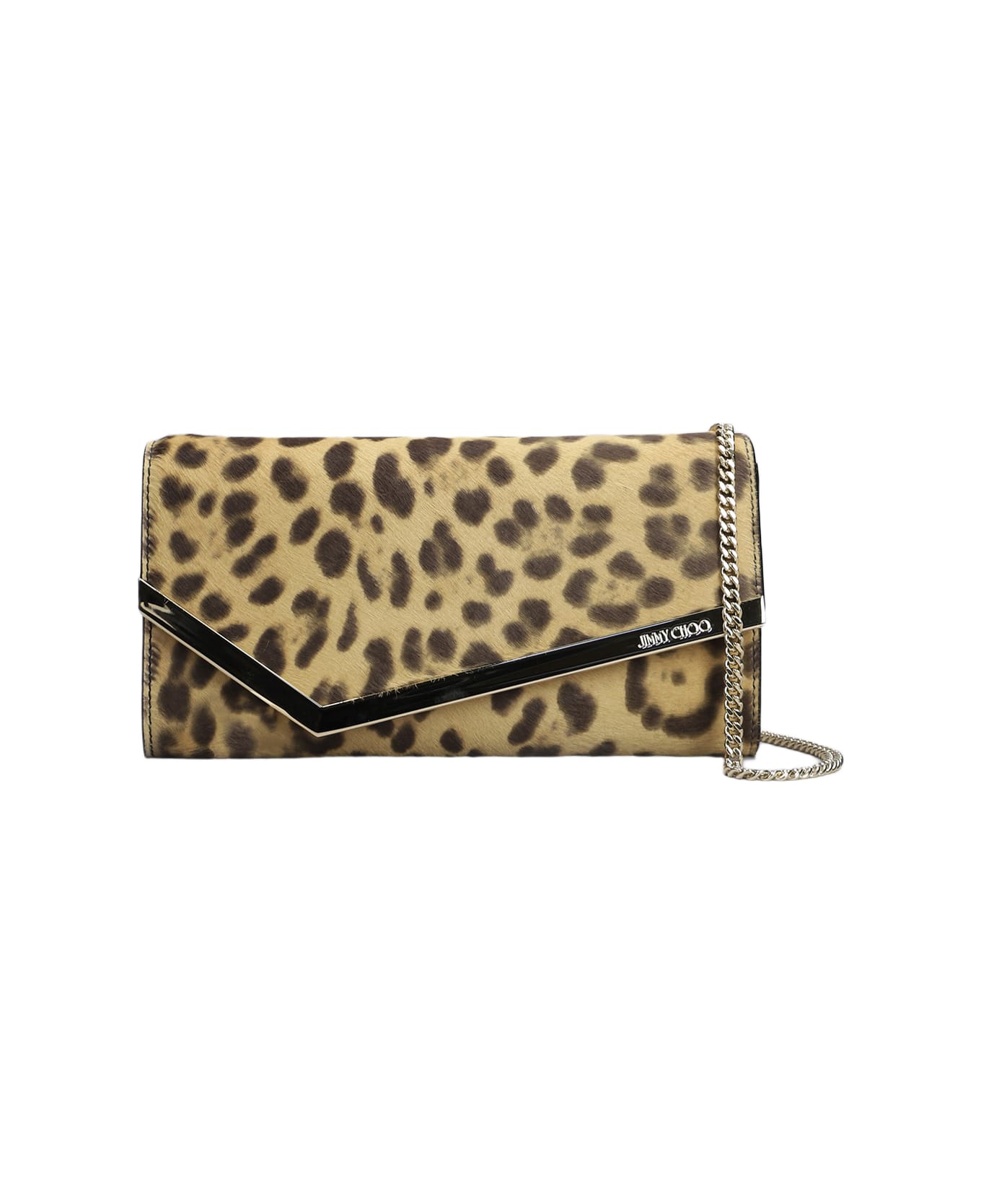 Jimmy Choo Emmie Clutch In Animalier Pony Skin - Animalier
