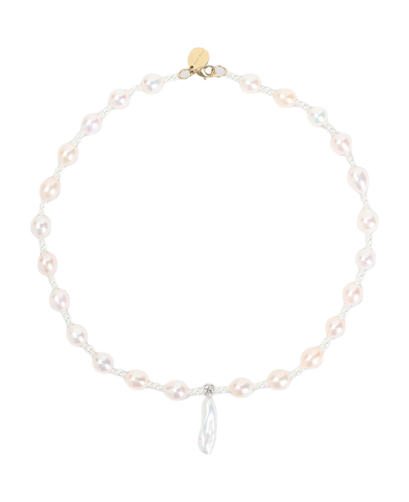 Simone Rocha Baroque Pendant Necklace - Pearl Crystal