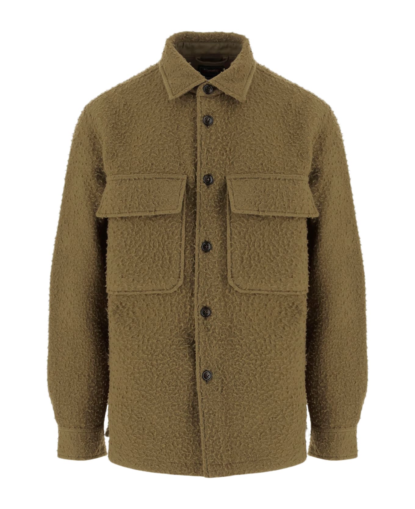 Woolrich Wool Blend Overshirt - Green