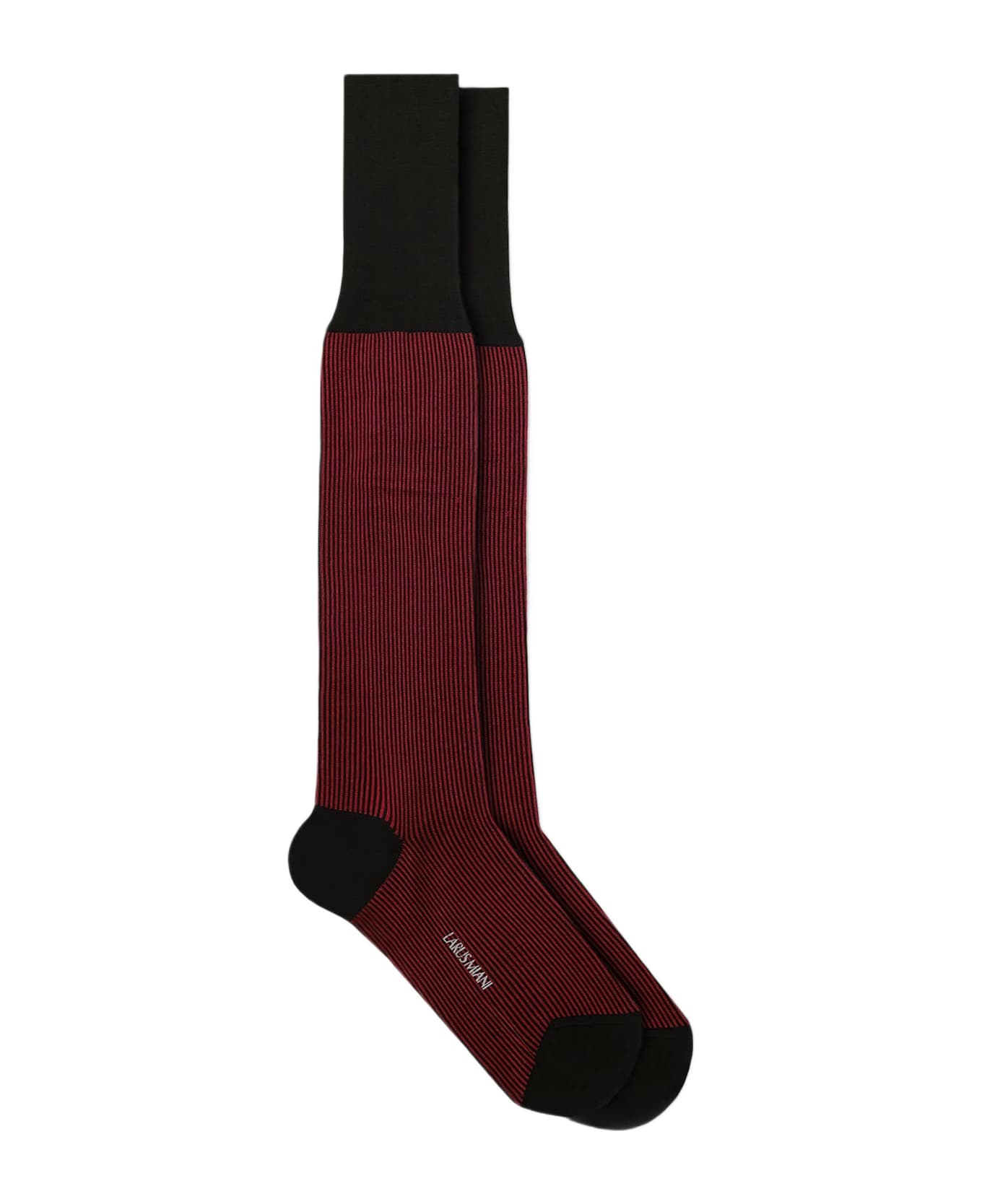Larusmiani Striped Socks Socks - DarkRed