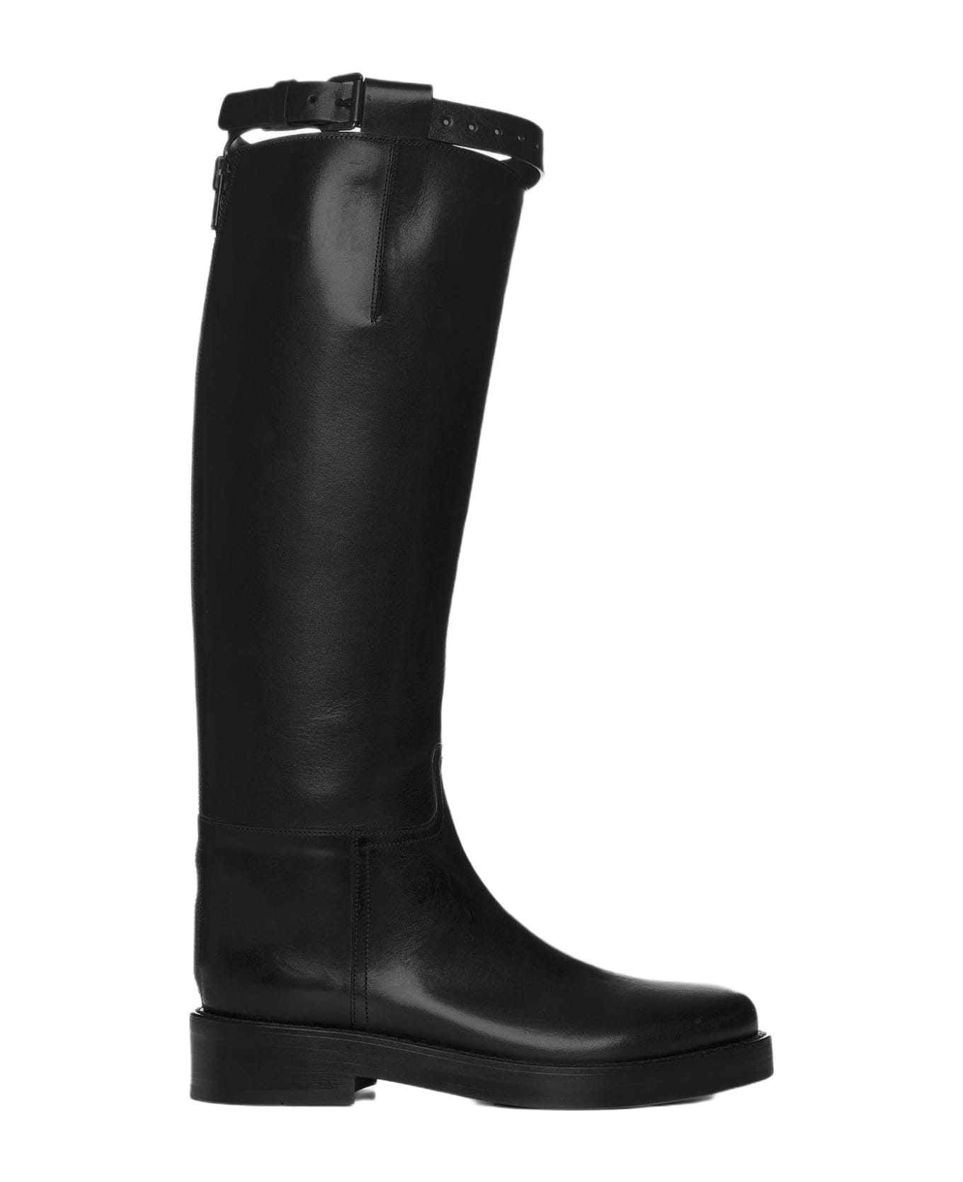Ann Demeulemeester Stan Riding Leather Boots - Nero