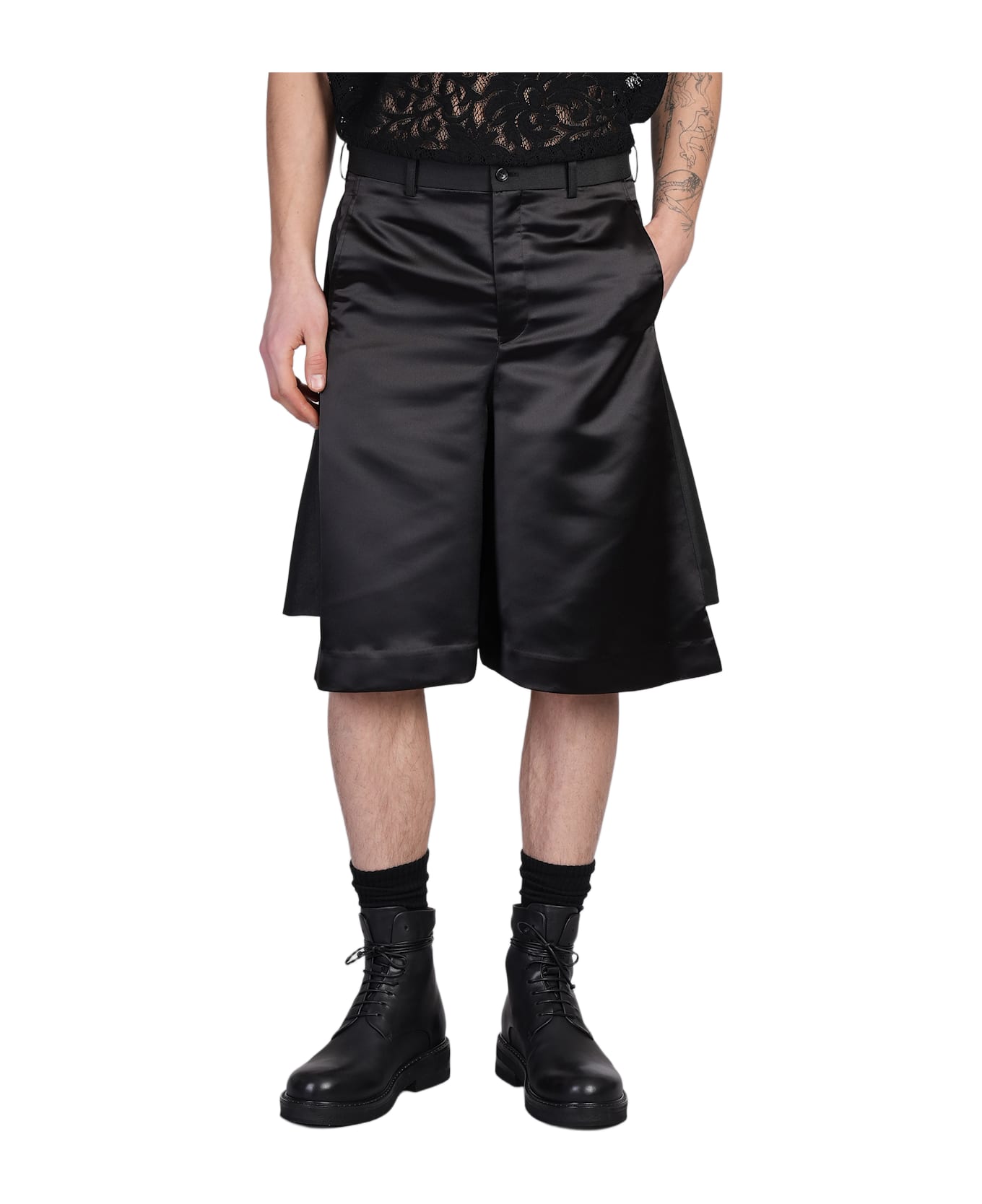 Comme Des Garçons Homme Plus Shorts In Black Polyester