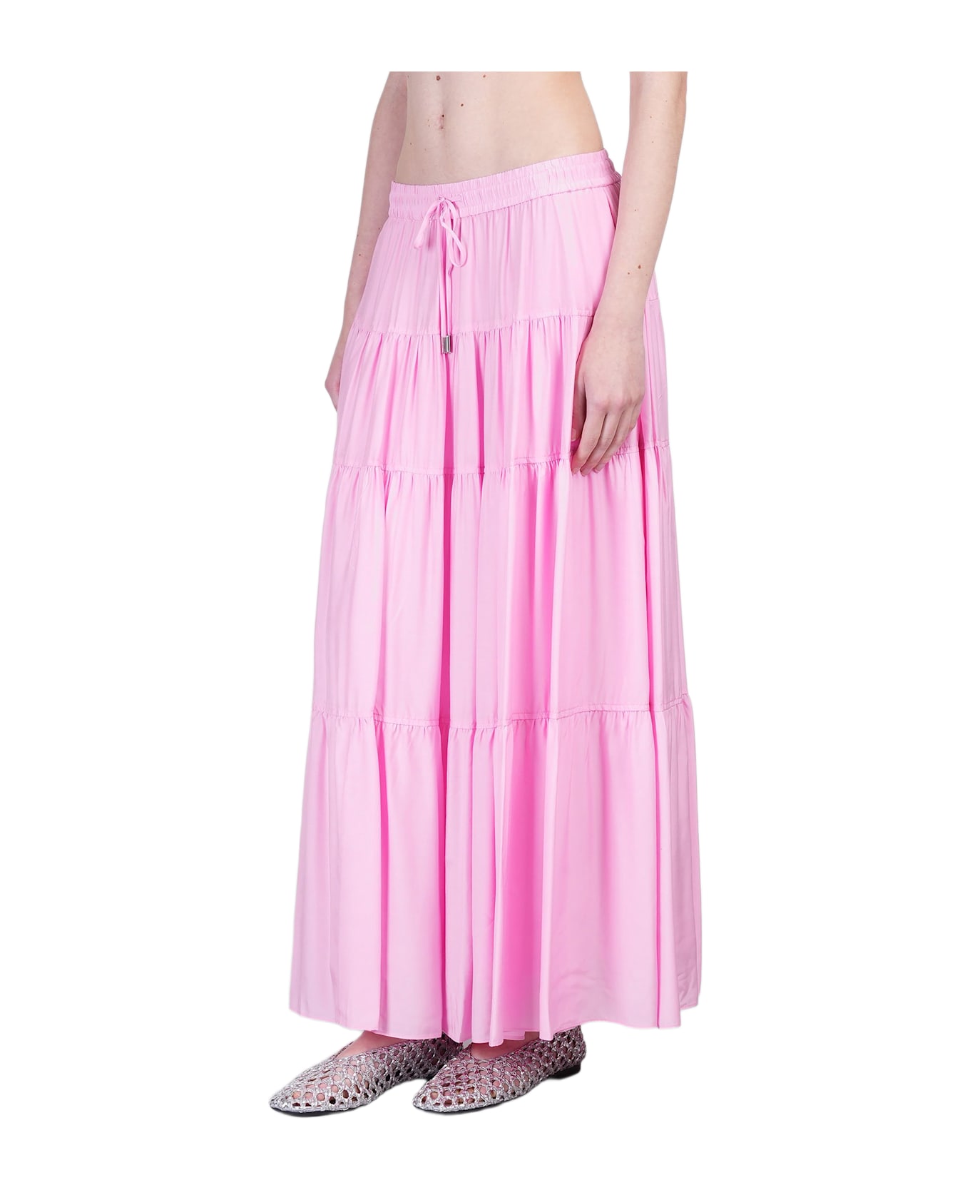 Simkhai Lulee Skirt In Rose-pink Viscose - rose-pink