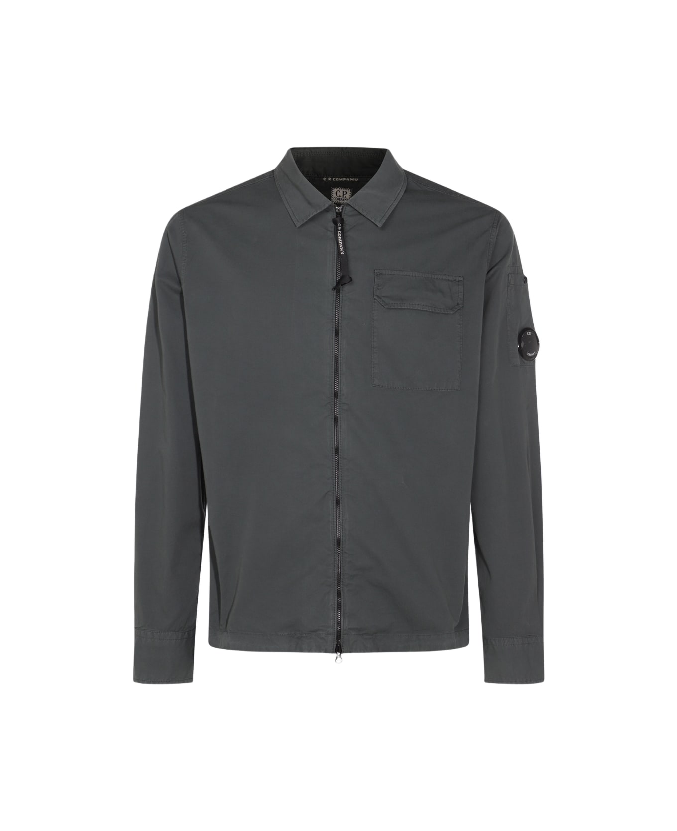 C.P. Company Dark Grey Cotton Shirt - DARK SHADOW