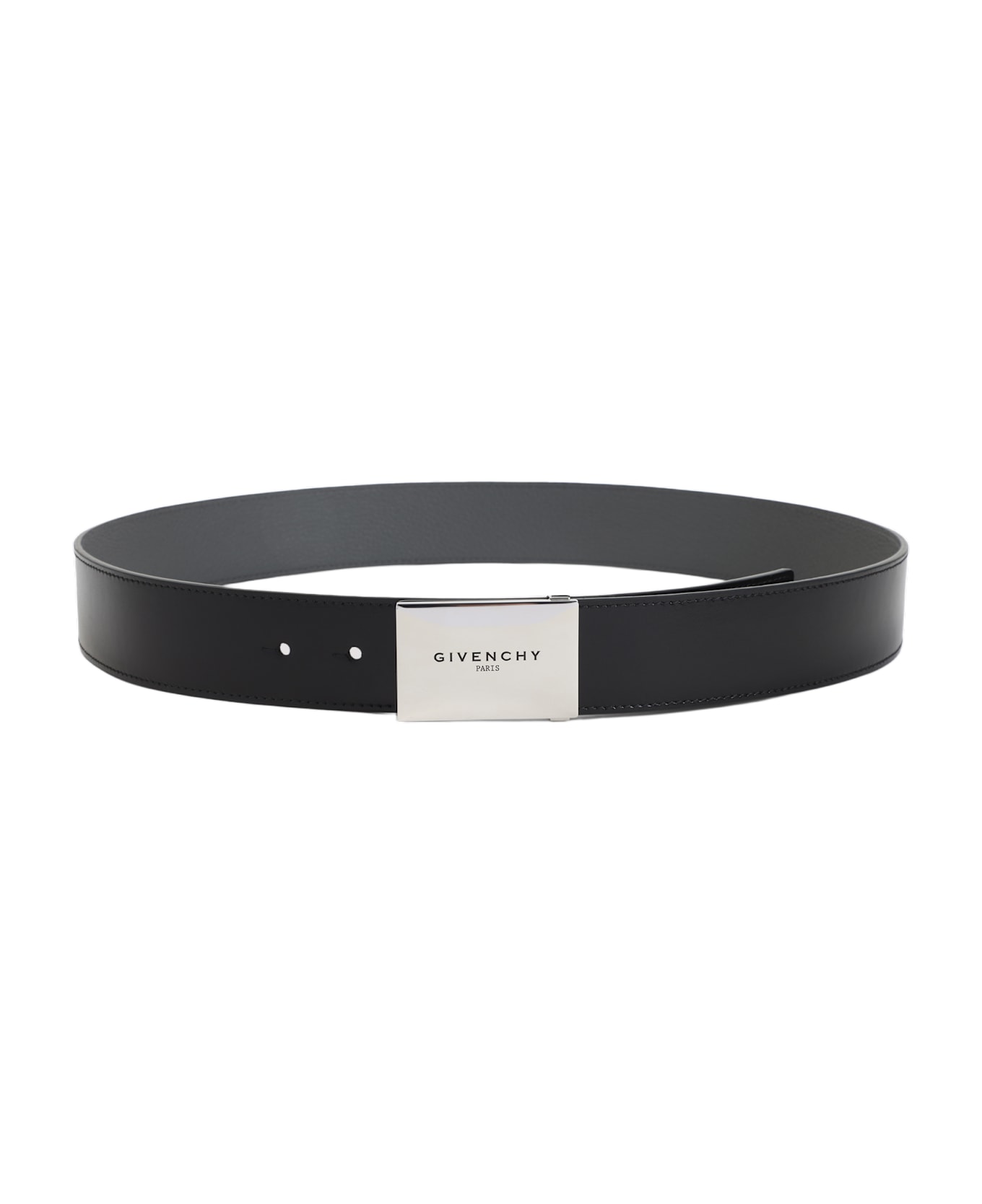 Givenchy Metal Plaque Belt - Blacl Grey