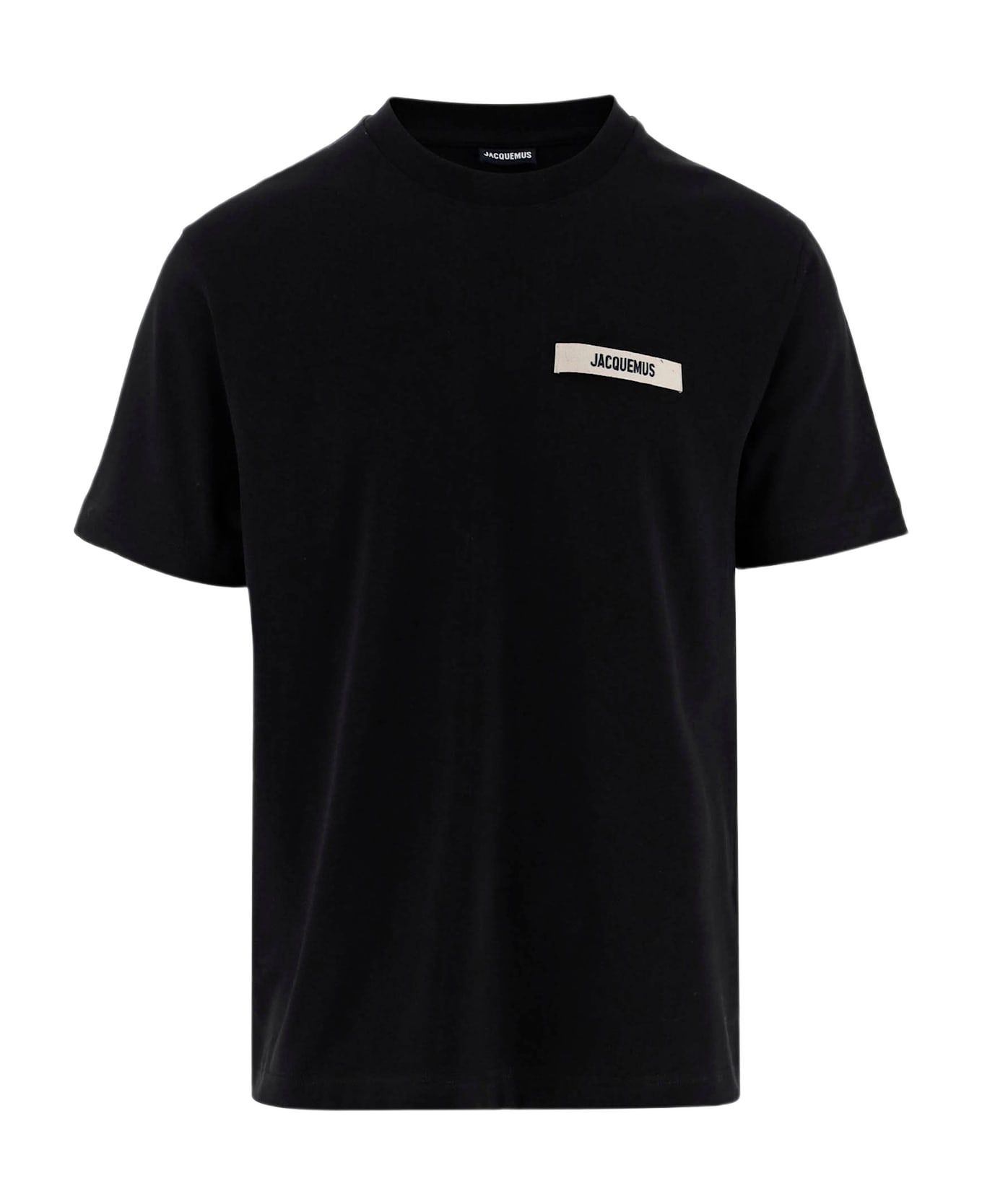 Jacquemus Cotton T-shirt With Logo - Black