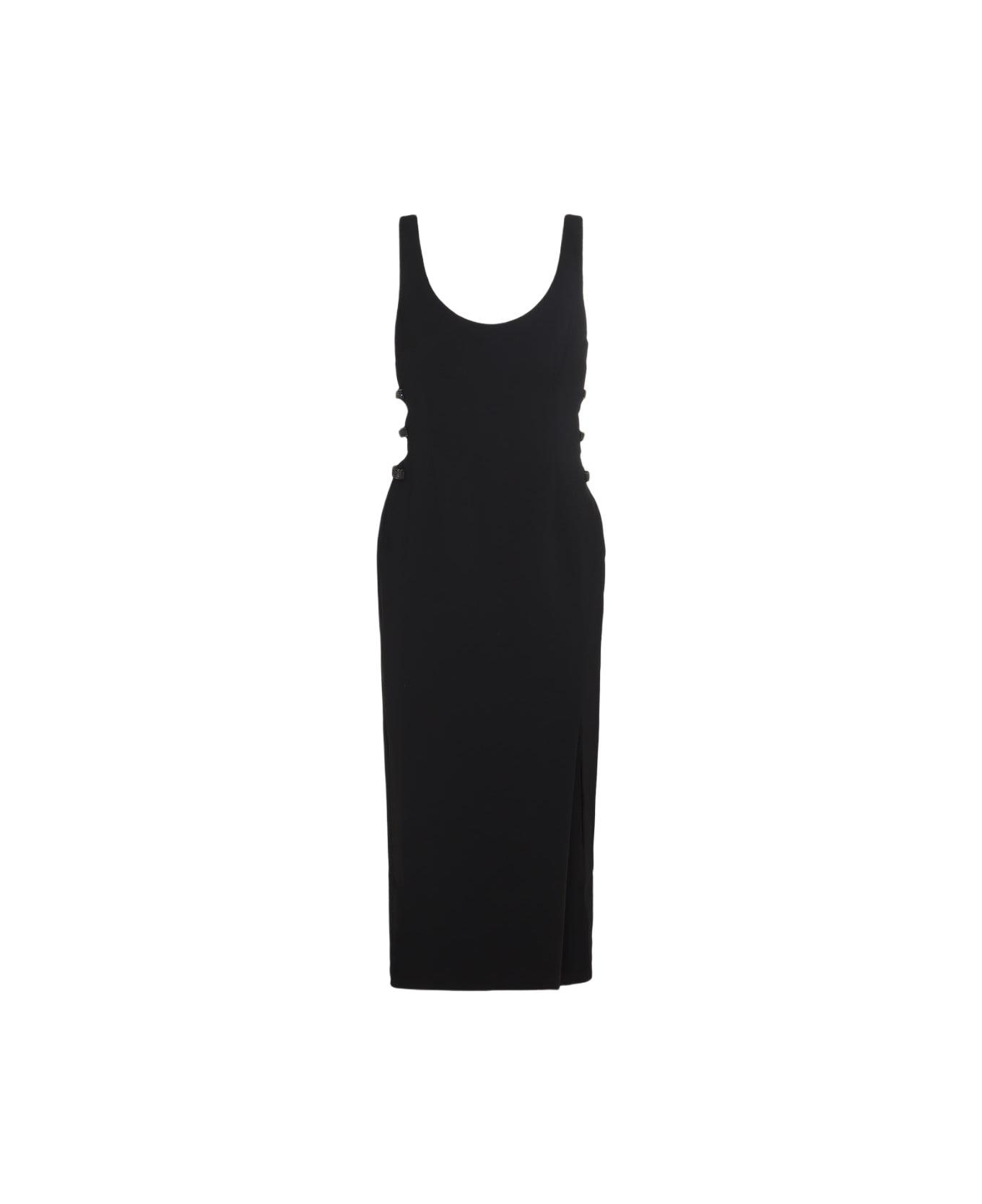 self-portrait Black Cotton Mini Dress - BLACK ワンピース＆ドレス