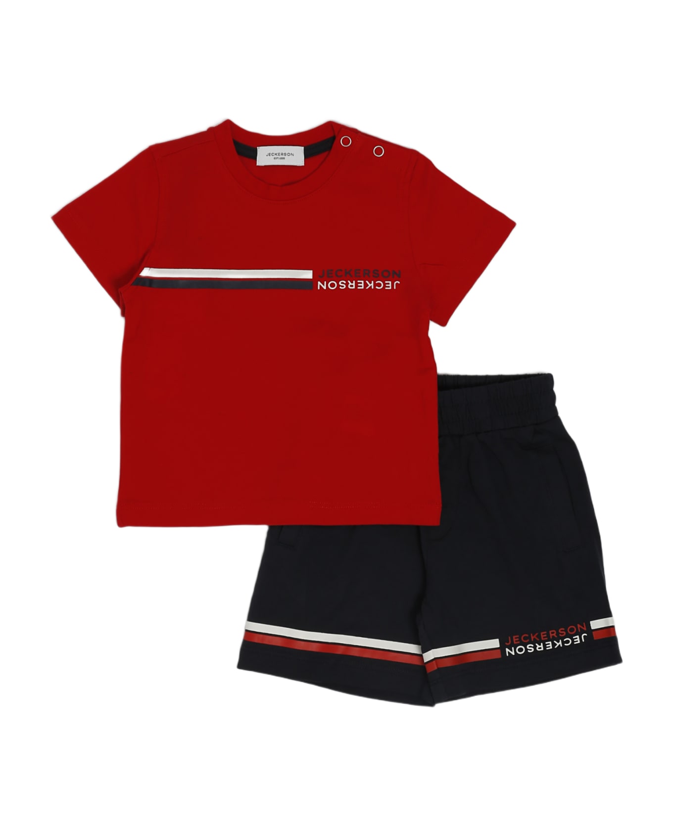 Jeckerson T-shirt+shorts Suit - ROSSO-BLU ボディスーツ＆セットアップ