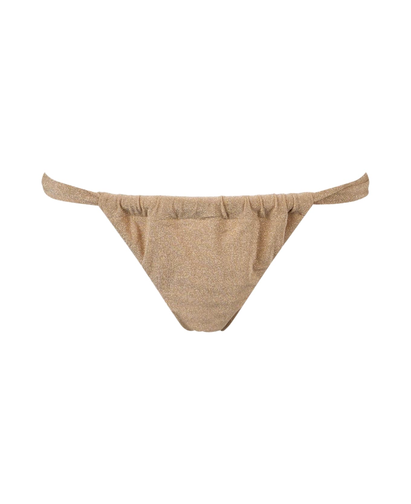 MC2 Saint Barth Woman Gold Lurex Cheekiest Swim Briefs Noelle - WHITE