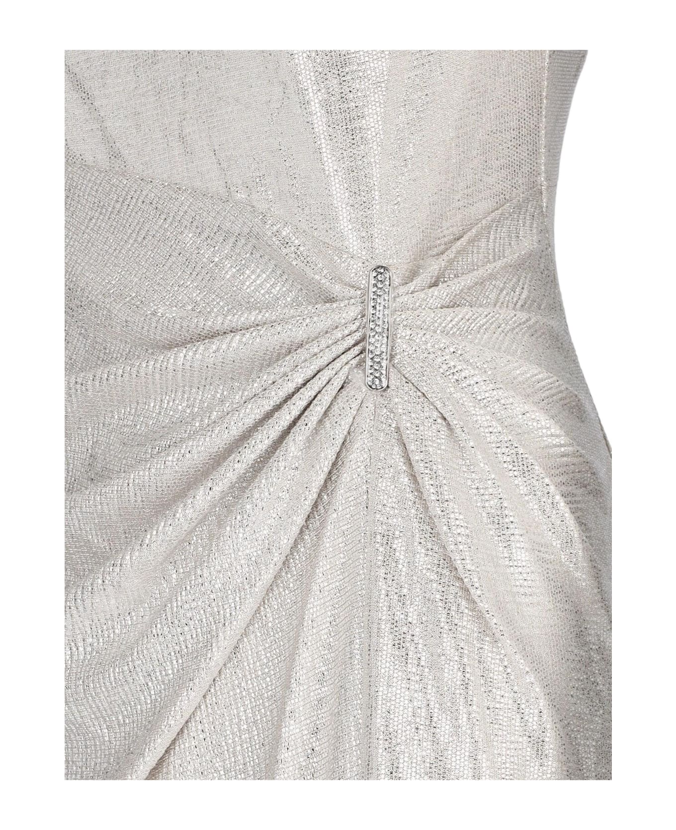 Polo Ralph Lauren Ilianne Sleeveless Evening Dress - Champagne Silver