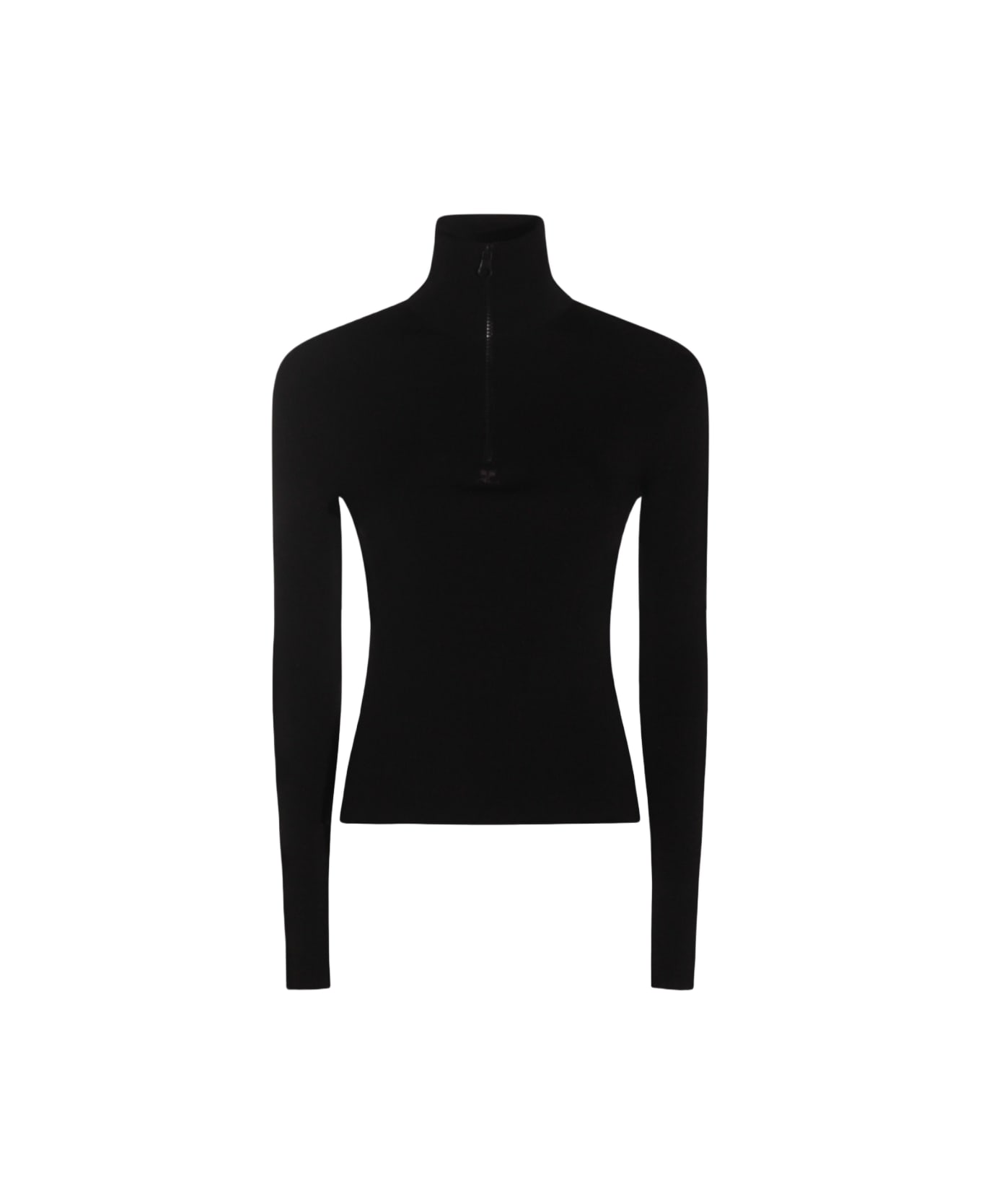 Courrèges Black Wool Knitwear - Black