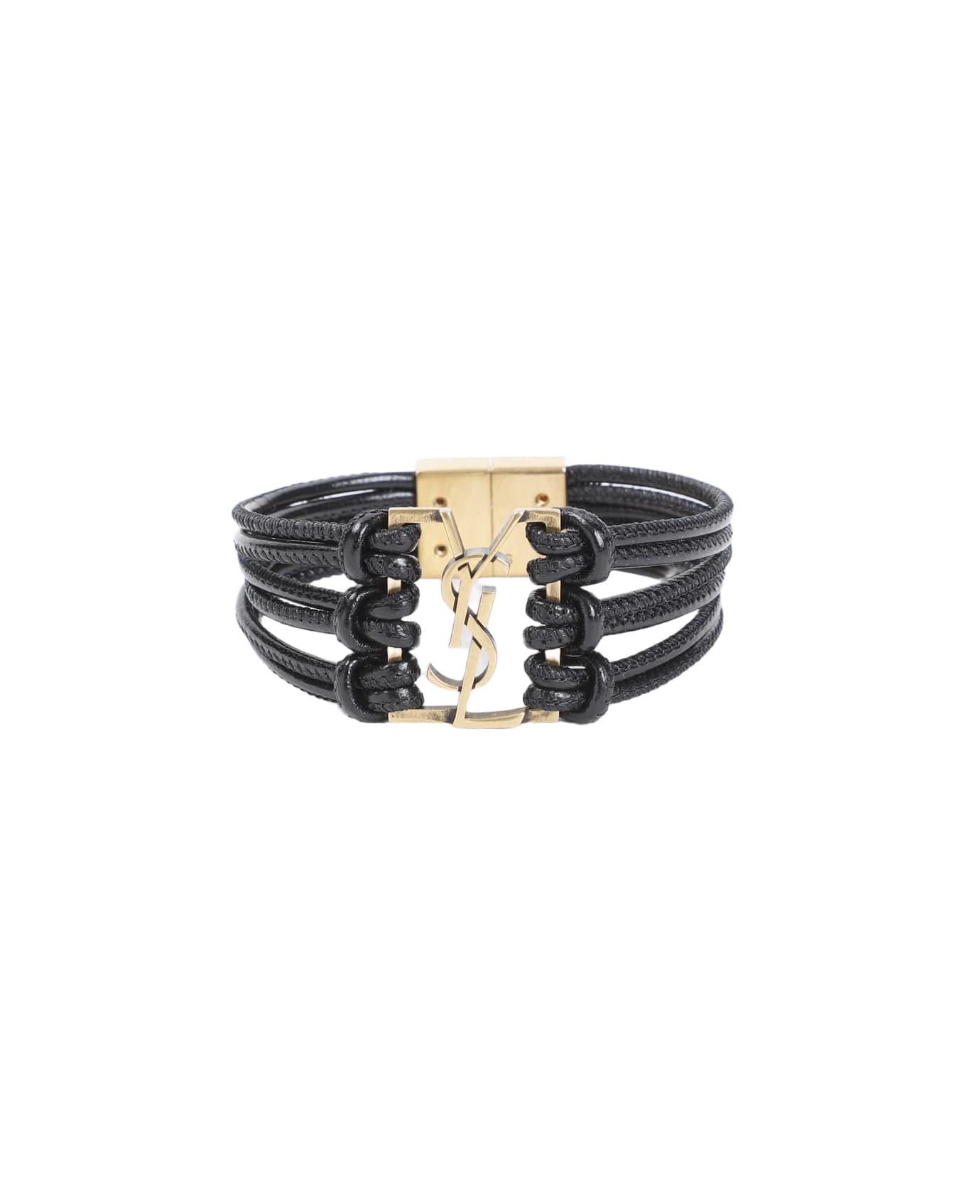 Saint Laurent Babylone Cord Bracelet - Nero