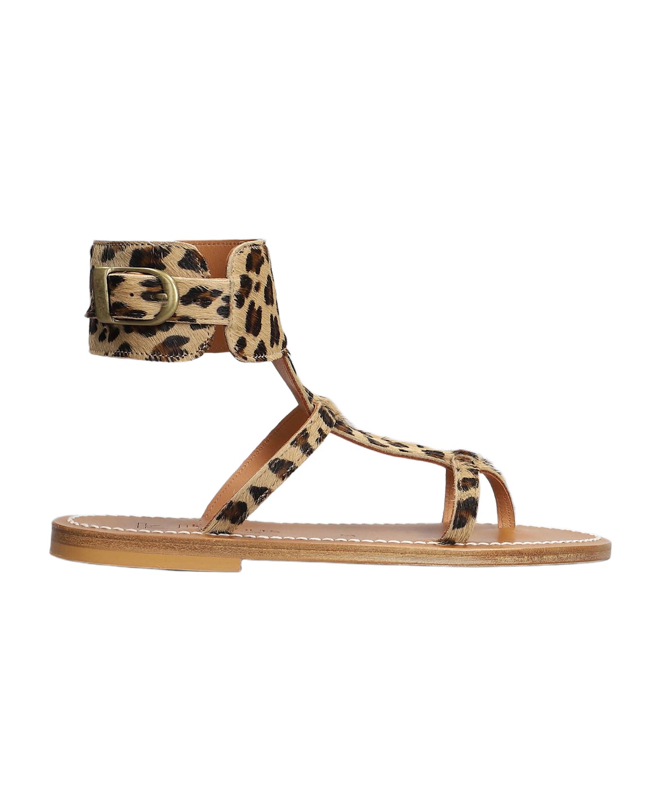 K.Jacques Caravelle F Flats In Animalier Pony Skin - Animalier