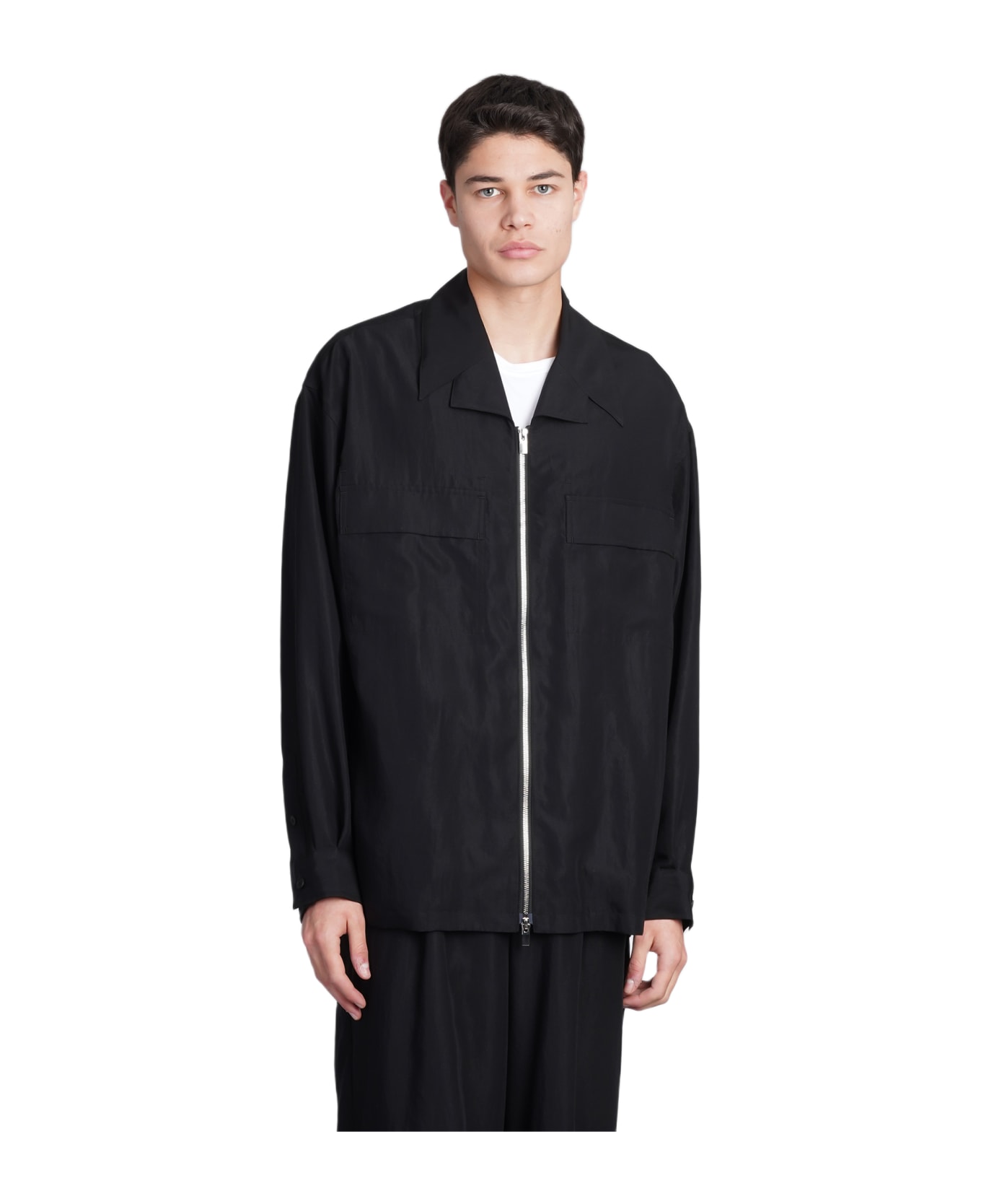 Attachment Casual Jacket In Black Nylon - black