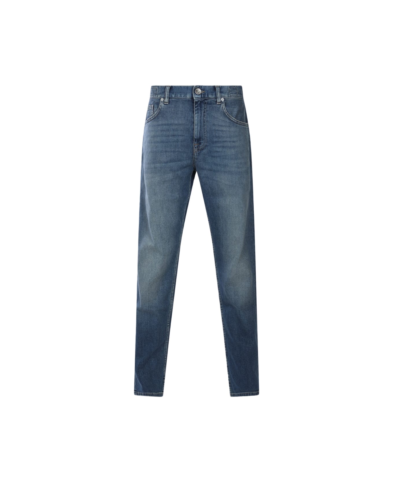 Eleventy Blue Cotton Denim Jeans - ZUCCHERO