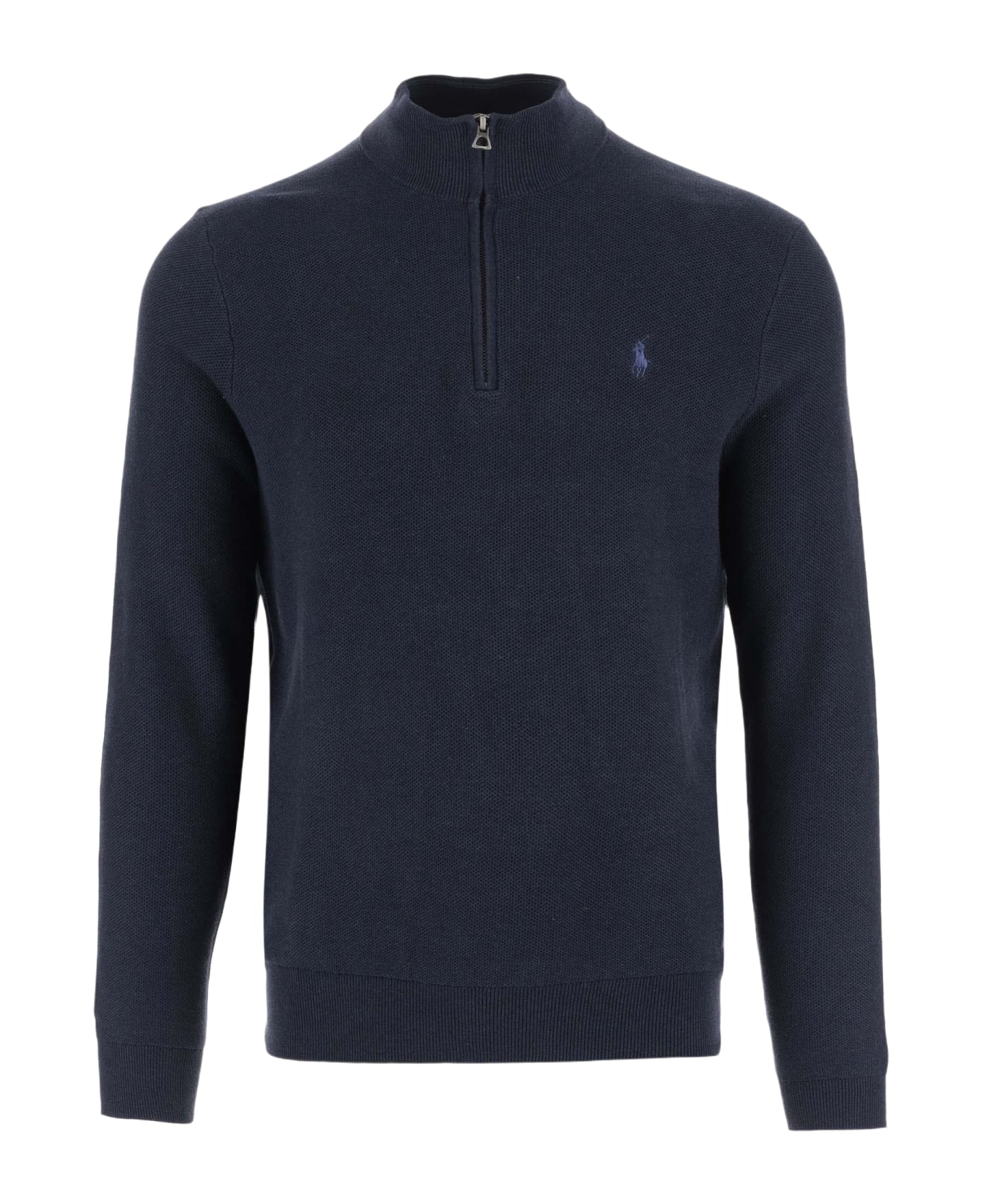 Polo Ralph Lauren Cotton Knit Pullover With Logo - Blue