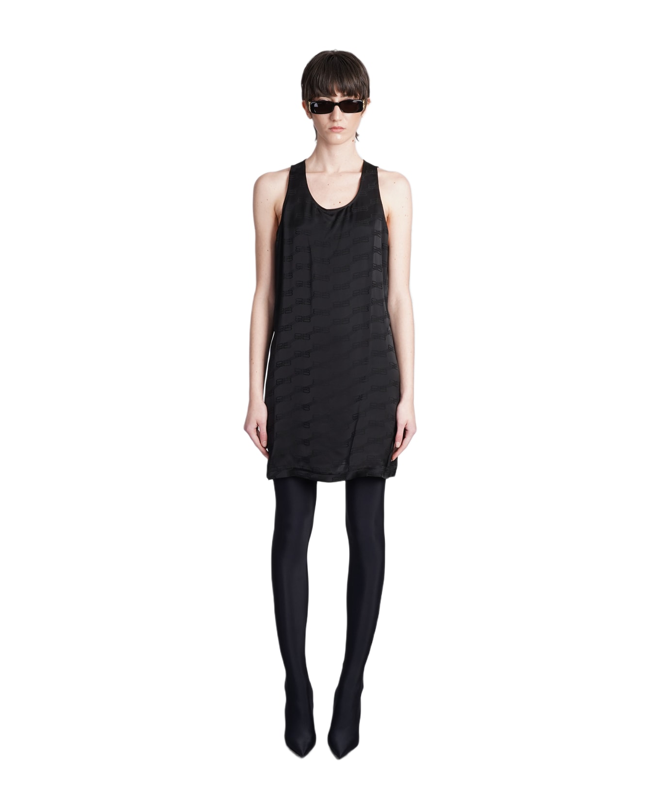 Balenciaga Dress In Black Viscose - black
