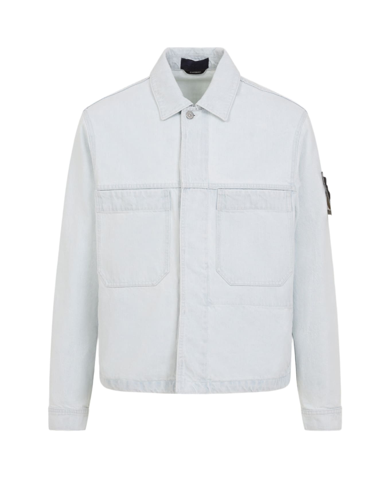 Stone Island Biker Jacket - Blue Extra Bleach