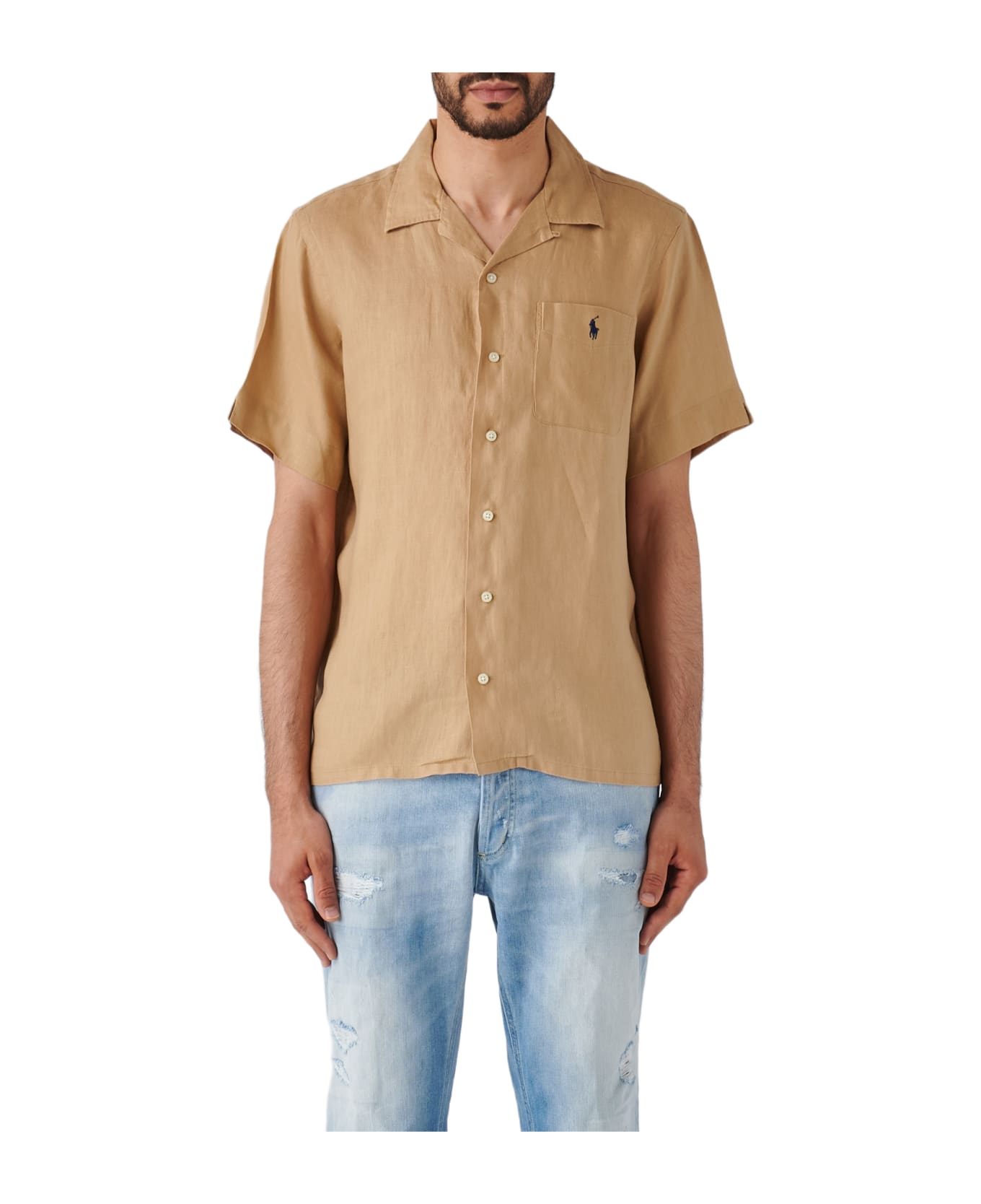 Polo Ralph Lauren Long Sleeve Sport Shirt Shirt - KAKI