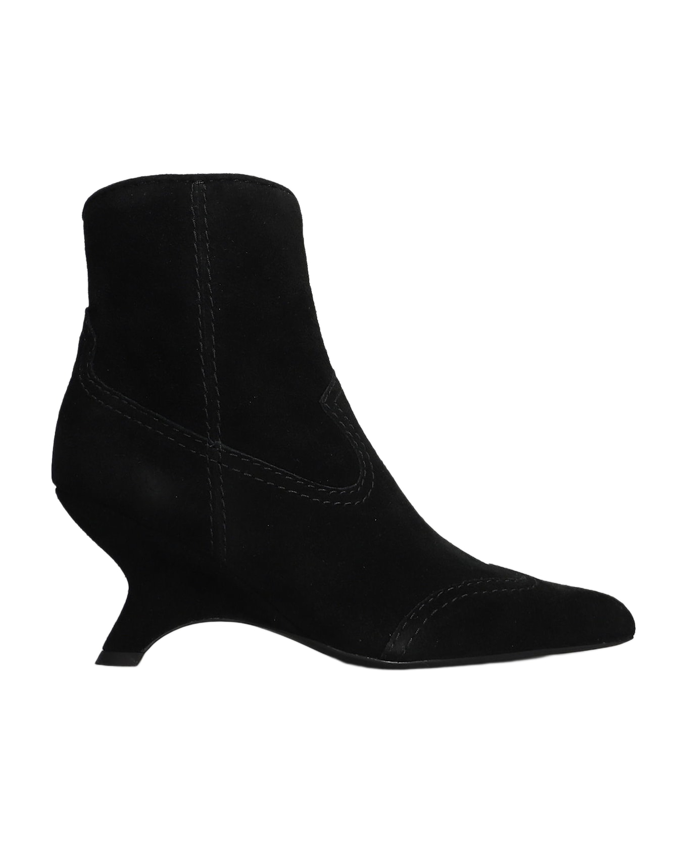 Simkhai Shadow High Heels Ankle Boots In Black Suede - black ブーツ