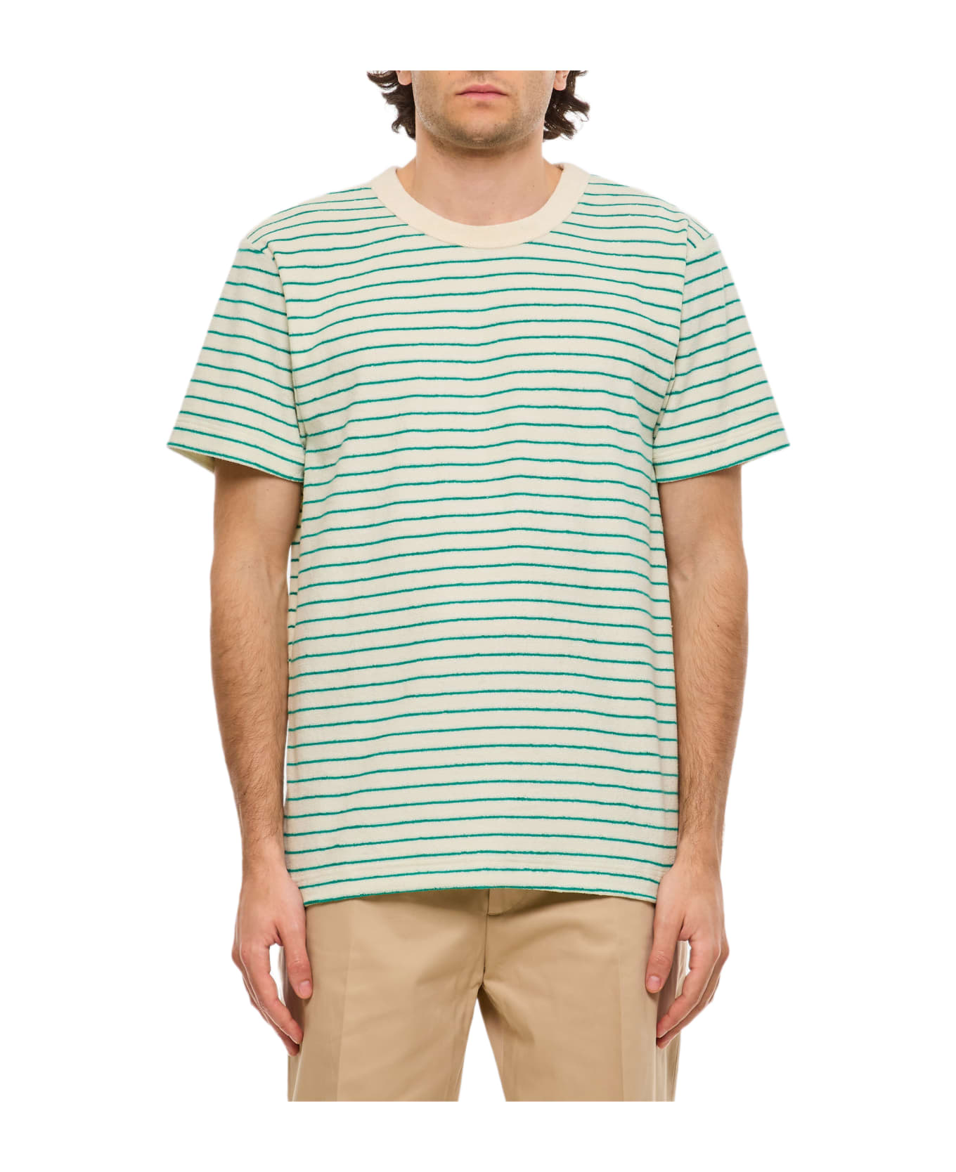 Howlin Stripes Cotton T-shirt - Green