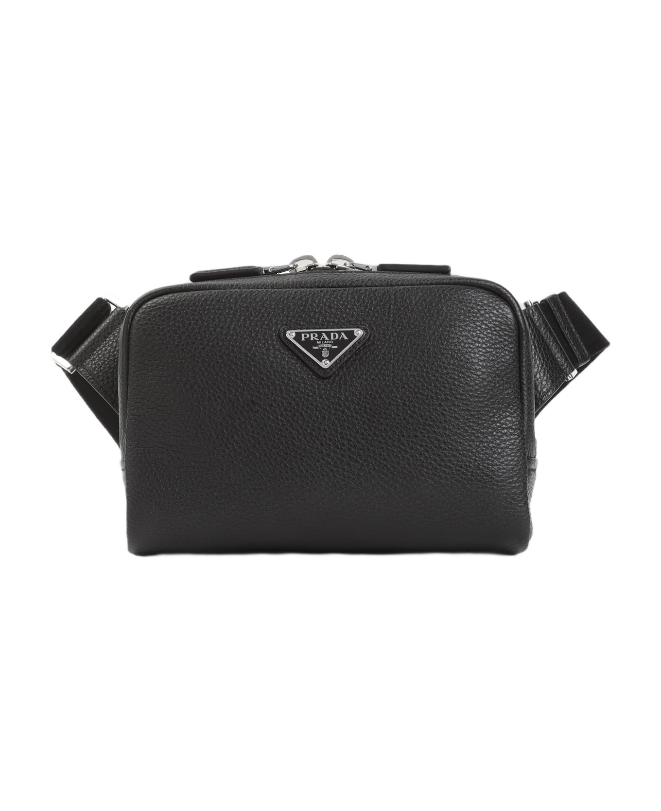 Prada Leather Crossbody Bag - black