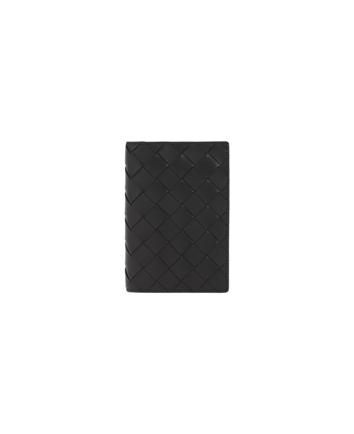Bottega Veneta Intrecciato Passport Case - Black