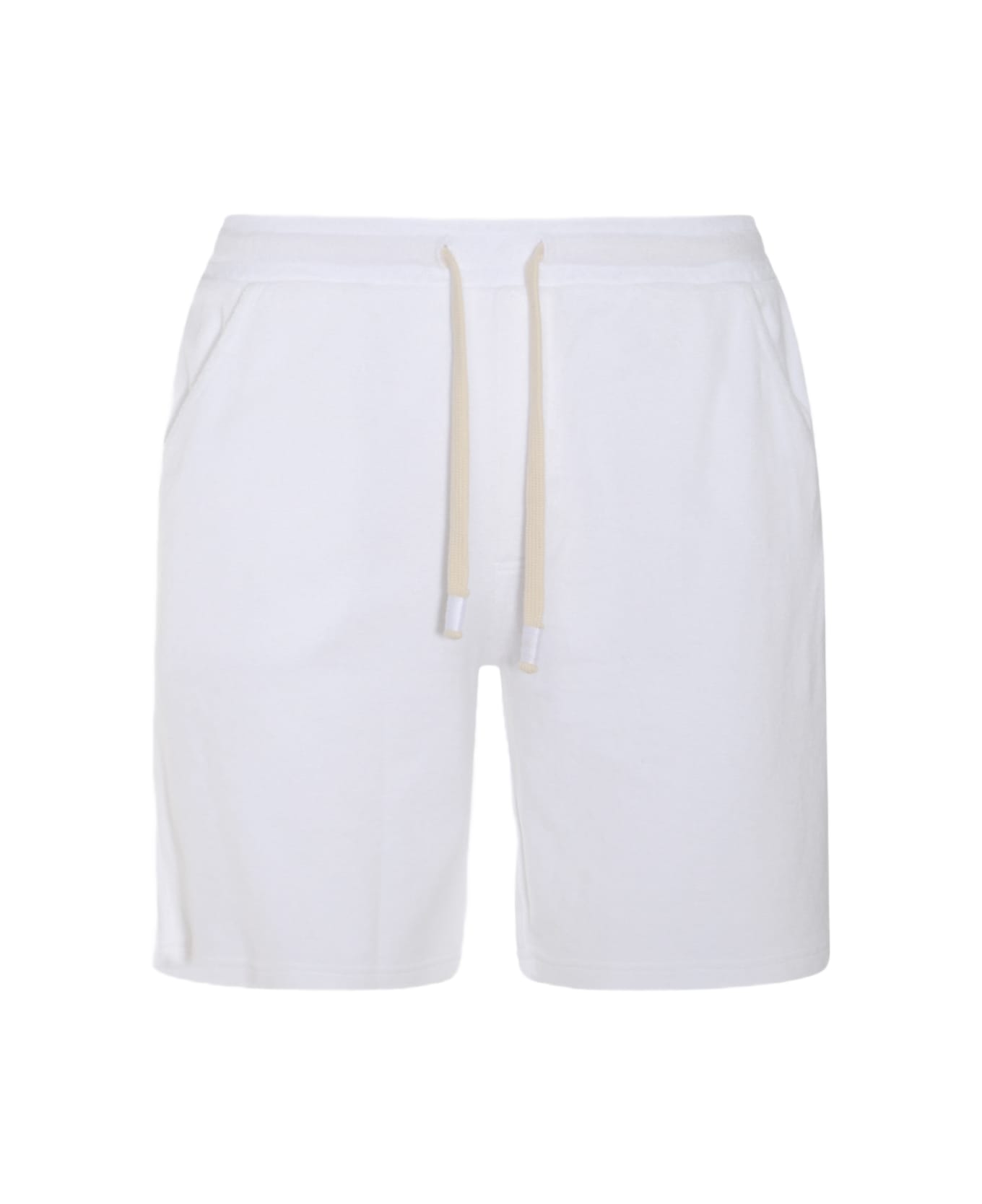 Altea White Cotton Shorts - White